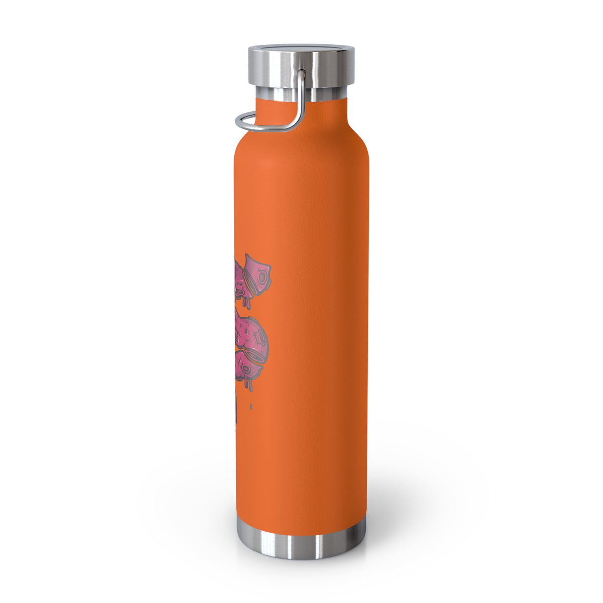22oz Copper Insulated Water Bottle with Cartoon Design - CV72