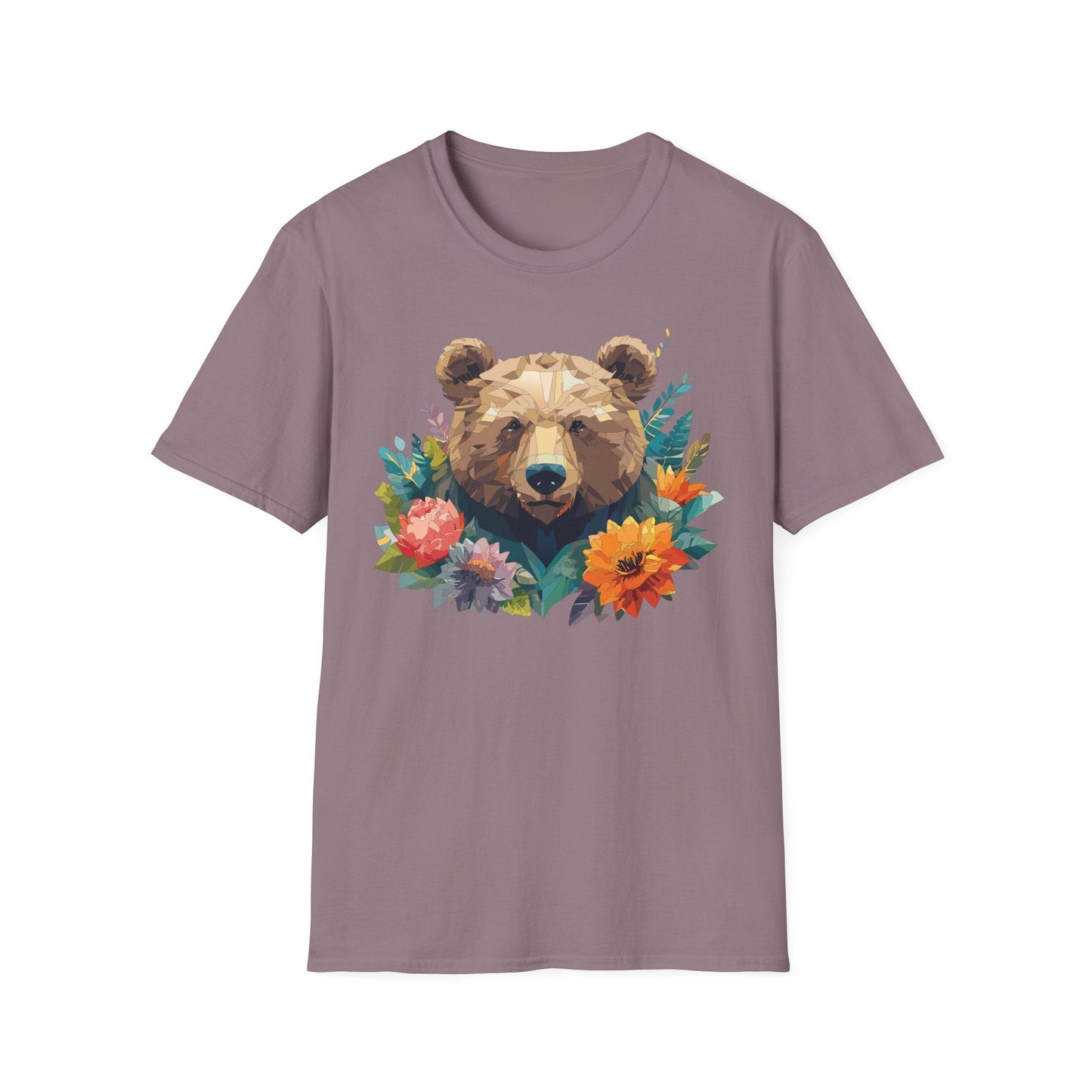 Bear T Shirt Unisex Softstyle Tee 100 Percent Ring Spun Cotton Gildan 64000 Comfortable