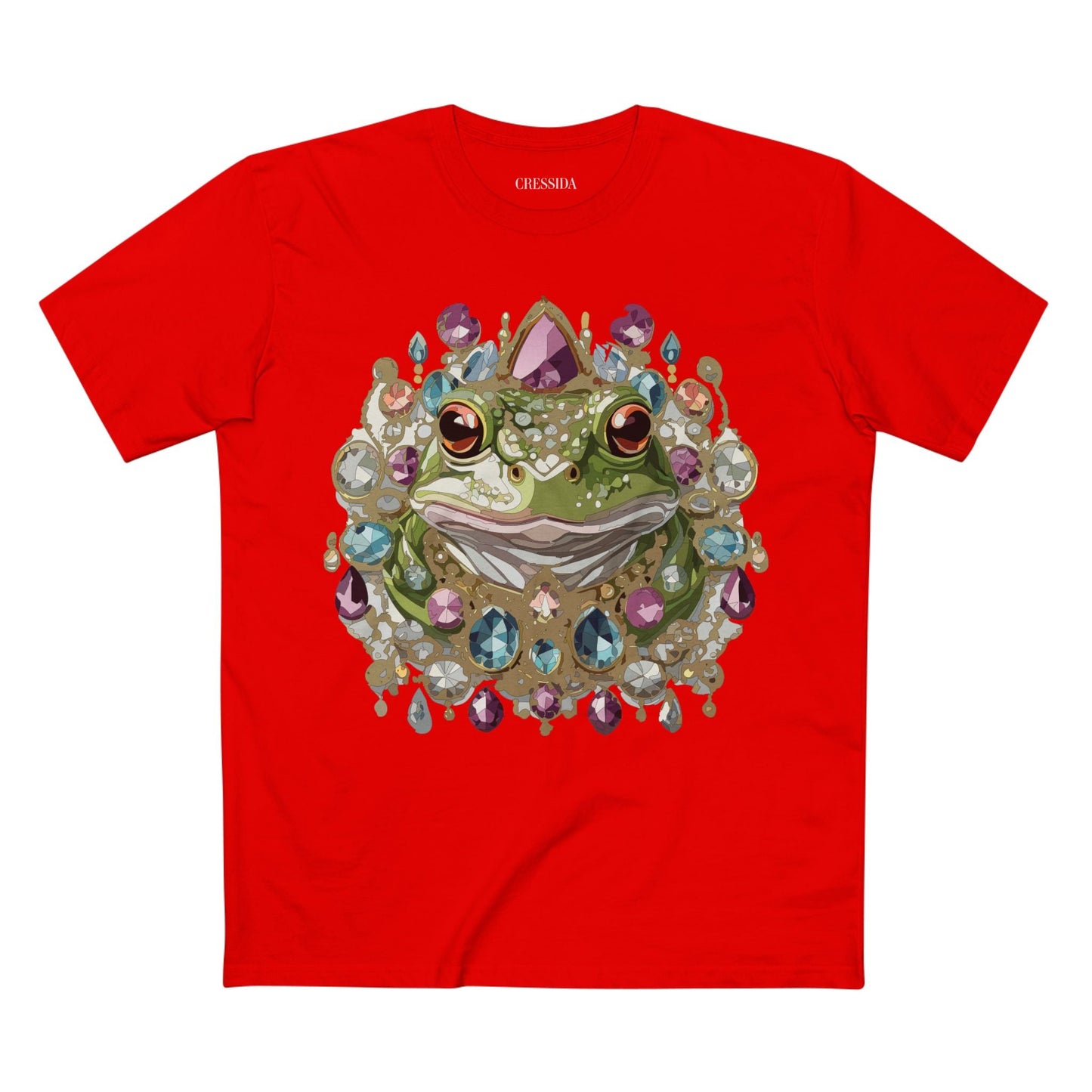 Frog Graphic Unisex 100 Cotton Tee With Unique Animal Golden Medallion Art Design 28