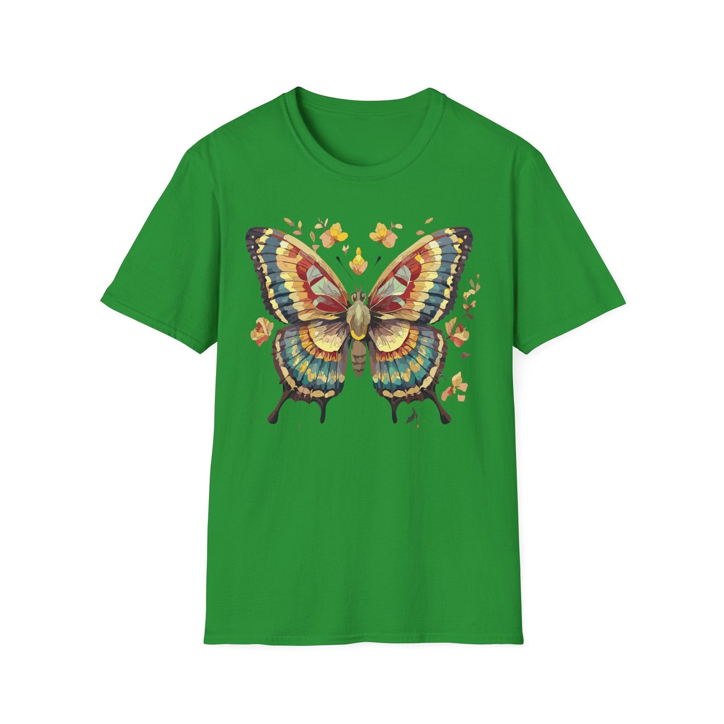 Butterfly Graphic T Shirt Unisex Gildan Softstyle 64000 Monarch Design Lightweight Everyday Wear
