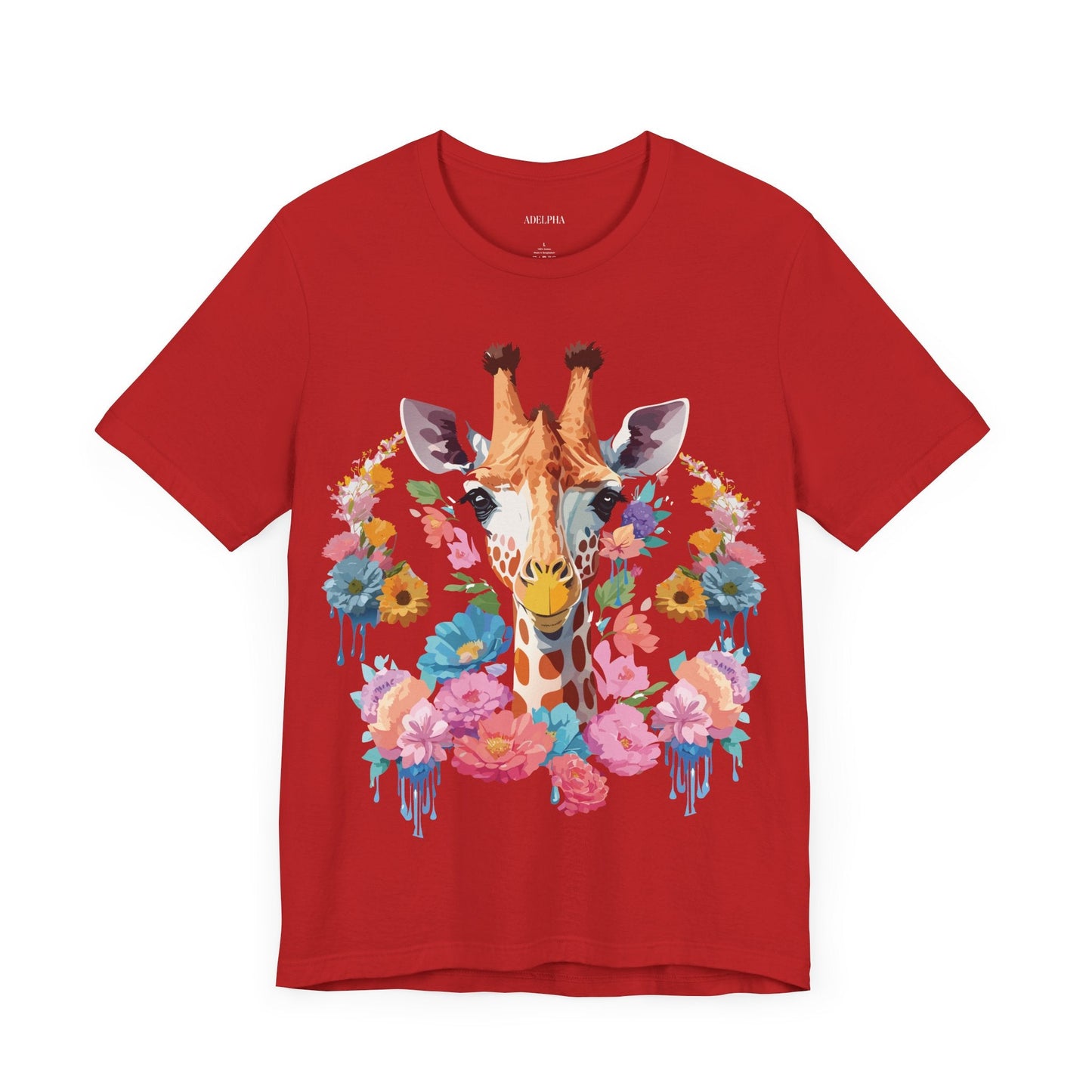 Giraffe Graphic Unisex 100 Cotton Vintage Animal Art T-Shirt 1