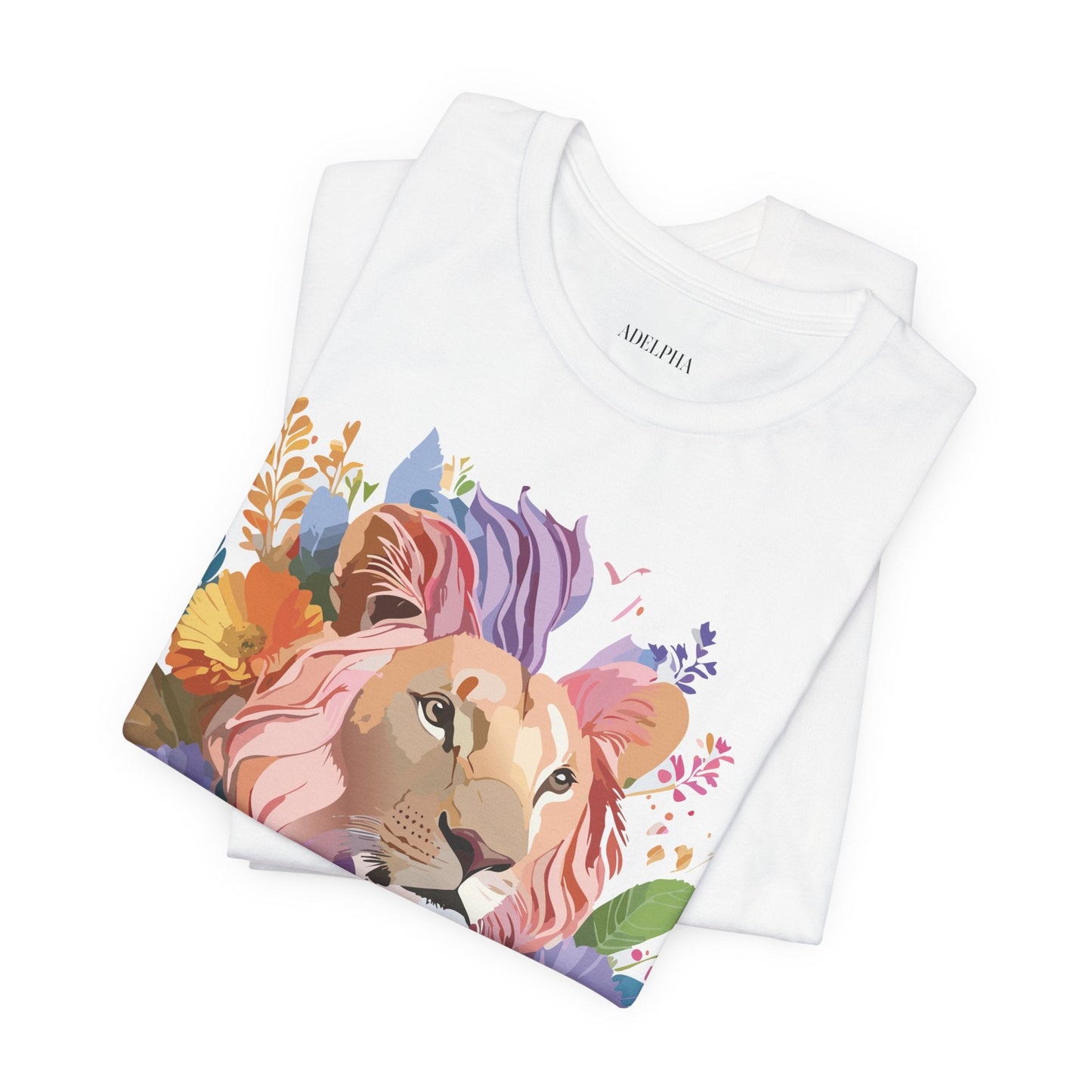 Lion Graphic Tee Unisex Short Sleeve Art Design From Adelpha Premium Vintage Inspired Tee