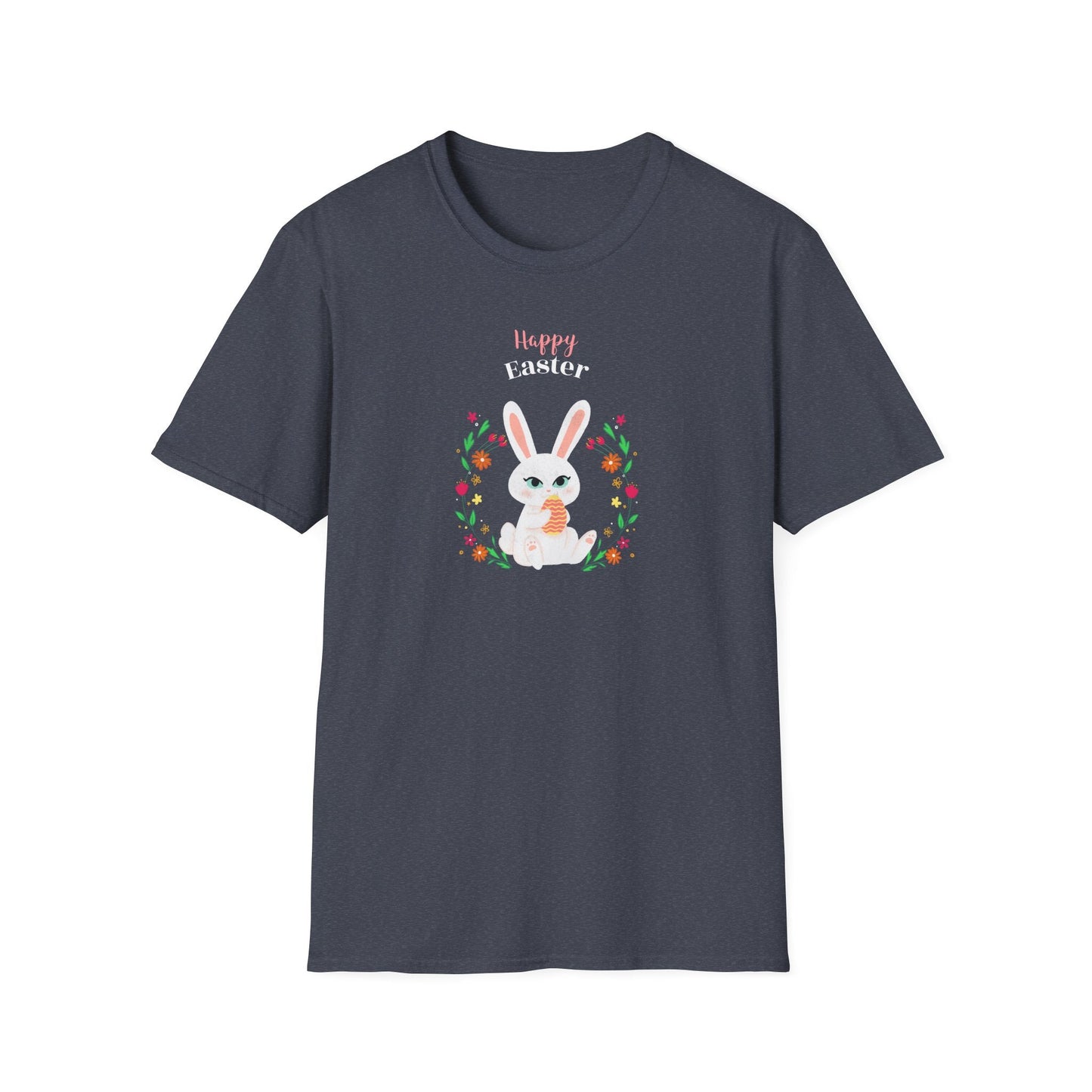 Easter Bunny T Shirt Unisex Gildan Softstyle Tee 100 Percent Ring Spun Cotton Easter Design