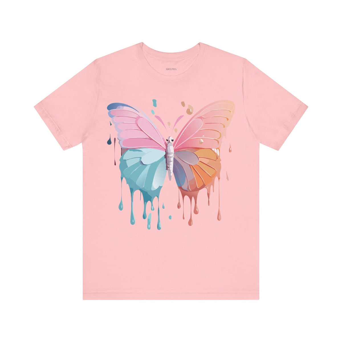 Butterfly Graphic Unisex Cotton Bella+Canvas Tee with Floral Art Design m07