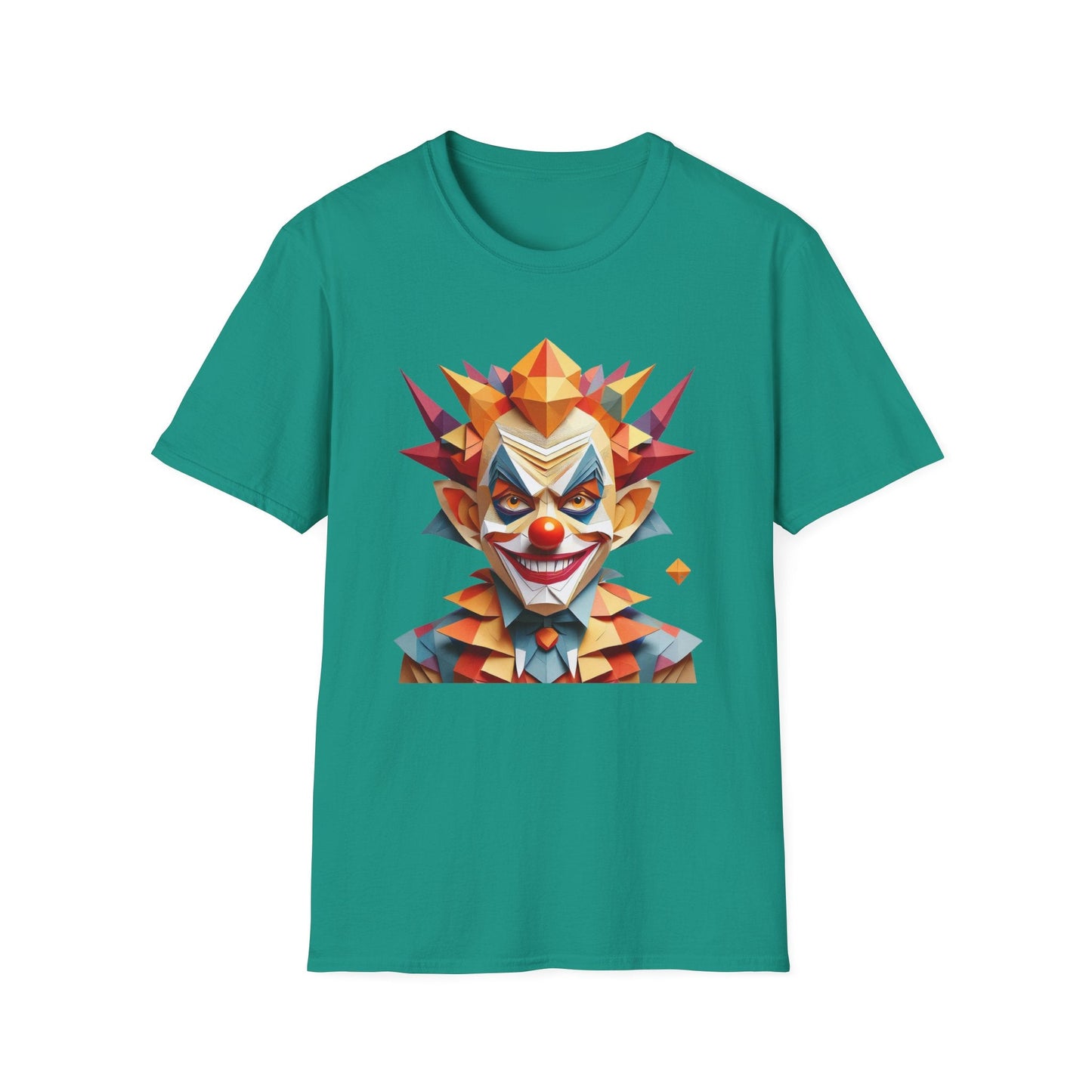 Unisex Clown Shirt With Funny Man Scary Man Circus Theme Tee Gildan Softstyle 64000