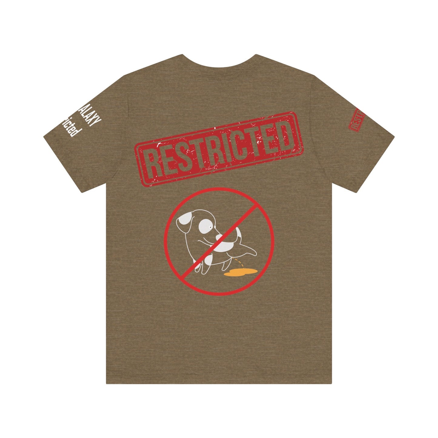 Bad Galaxy Tee Shirt With Red Stamp Made To Order 100 Percent Cotton Eco Friendly Inks USA