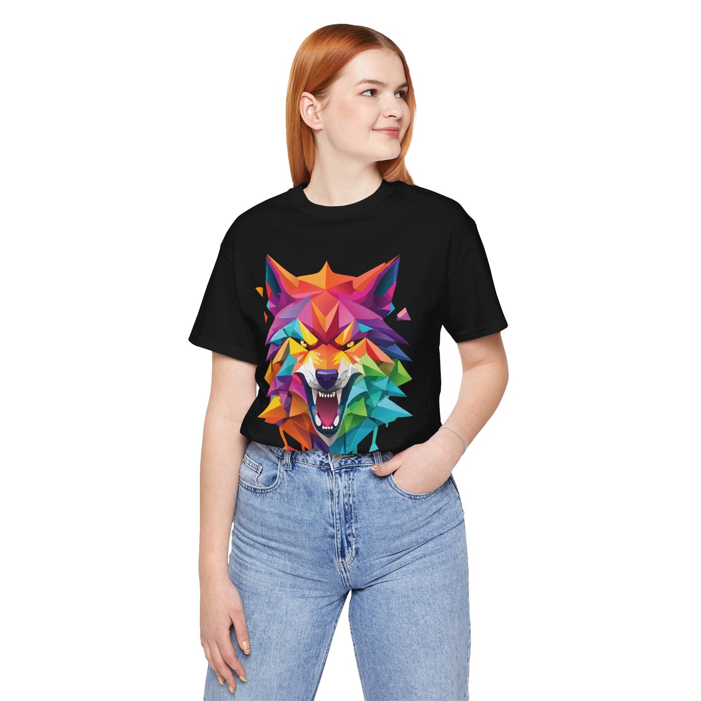 Unisex Animal Shirt With Art Design And Wild Animals Print Tee Short Sleeve Premium