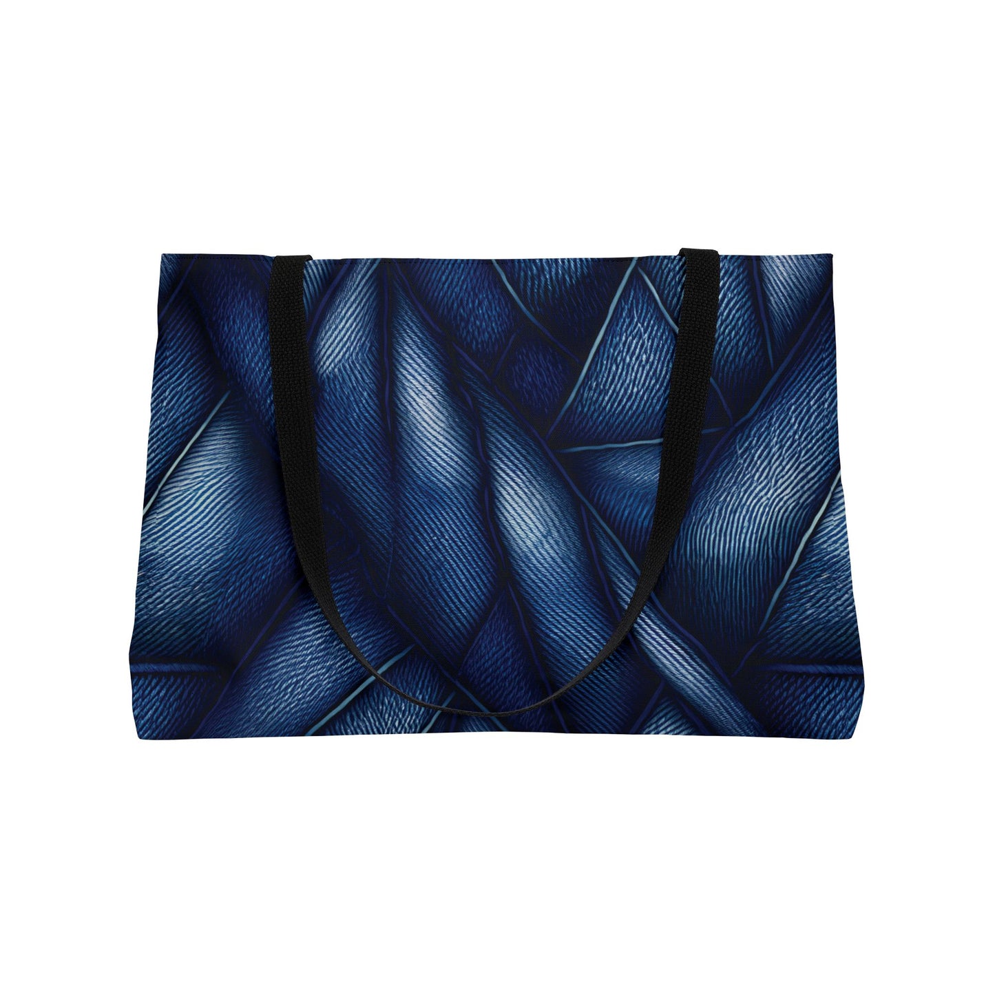 Denim Print Weekender Bag High-Quality 100% Spun Polyester 24x13 Canvas Bag 5