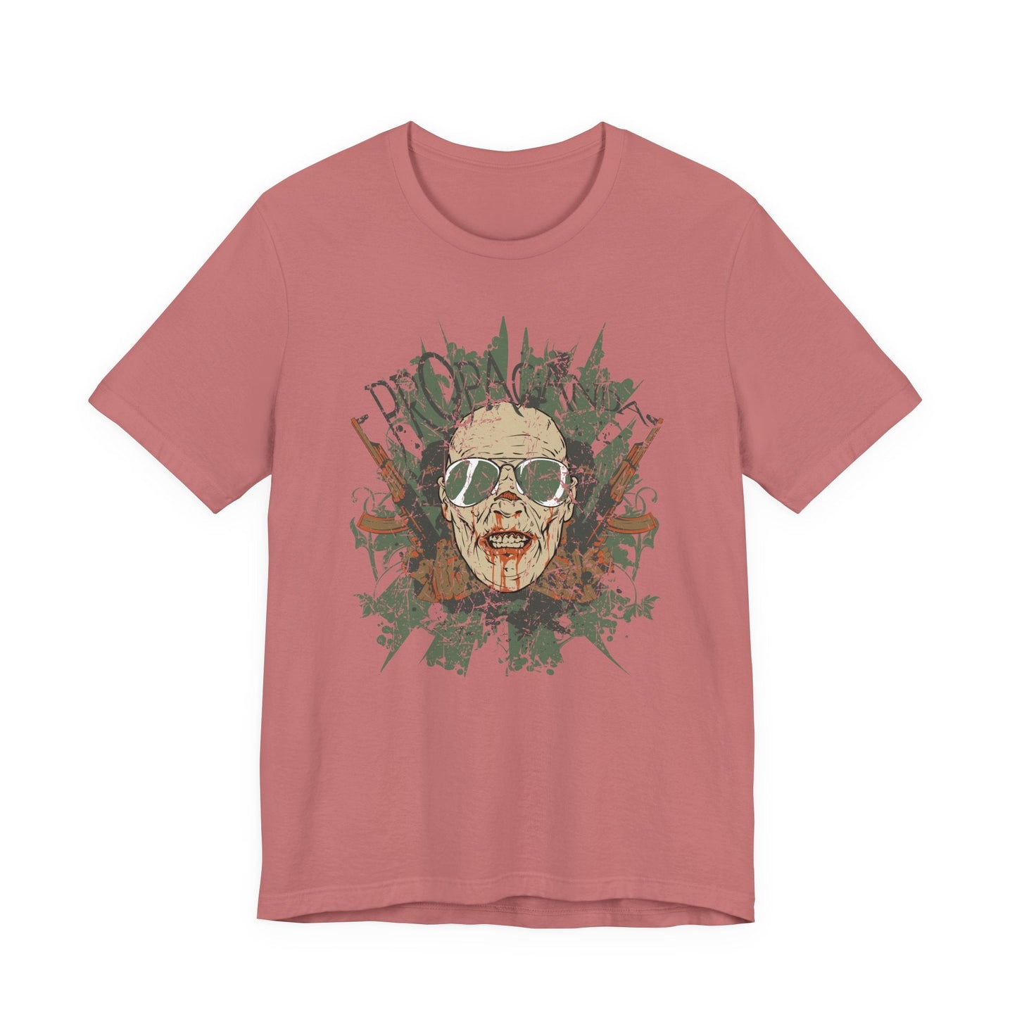 Retro Skull Floral Graphic Design Unisex Cotton T-Shirt G-2