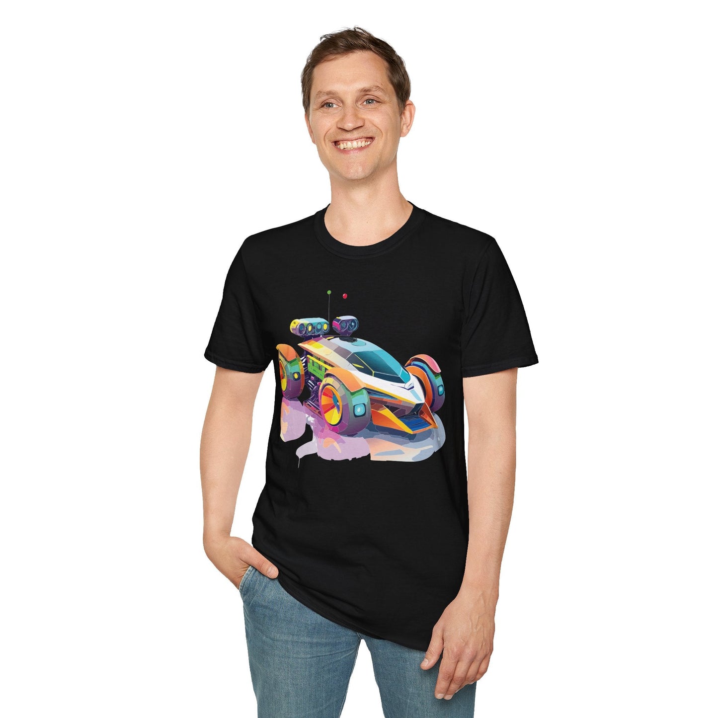 Car T Shirt Unisex Softstyle Tee With Cars Art Design Hot Wheels Edition Premium Cotton