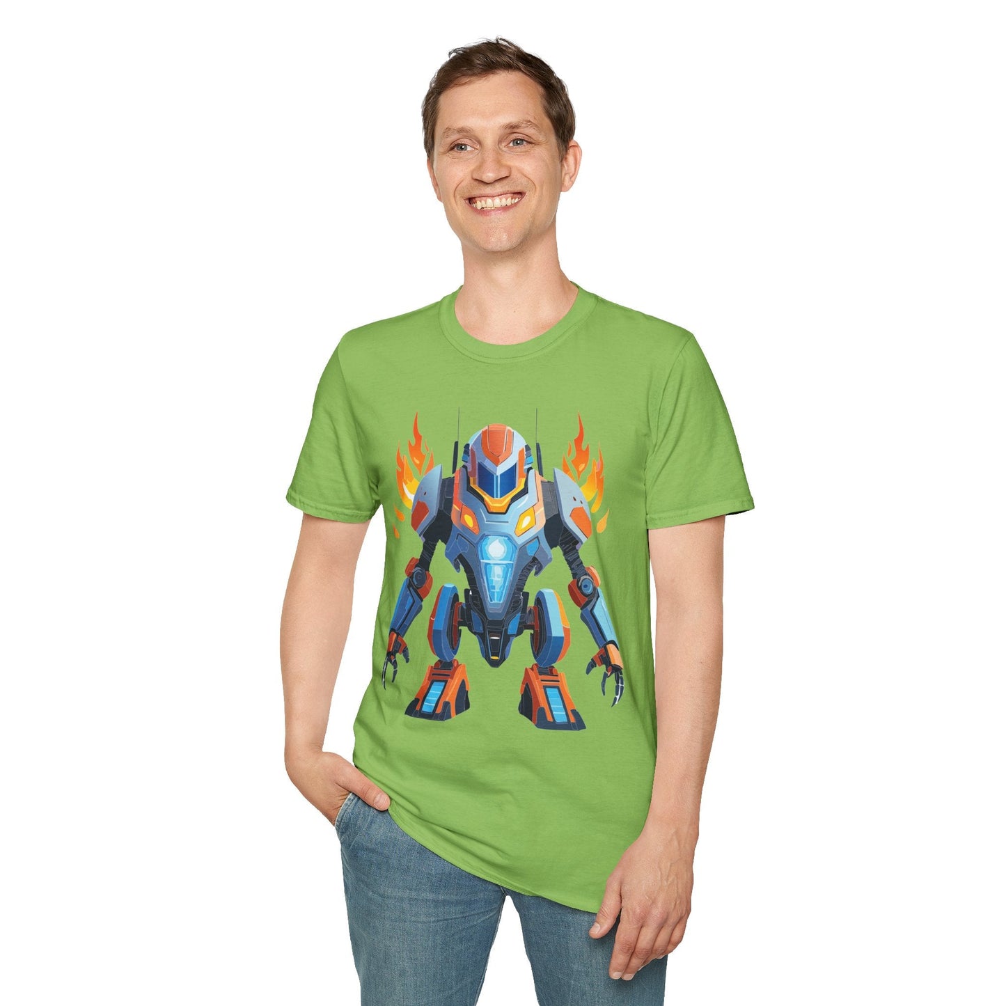 Cyborg Tee Unisex Robot Shirt Terminator Shirt Art Design Gildan Softstyle 64000 Cotton Tee