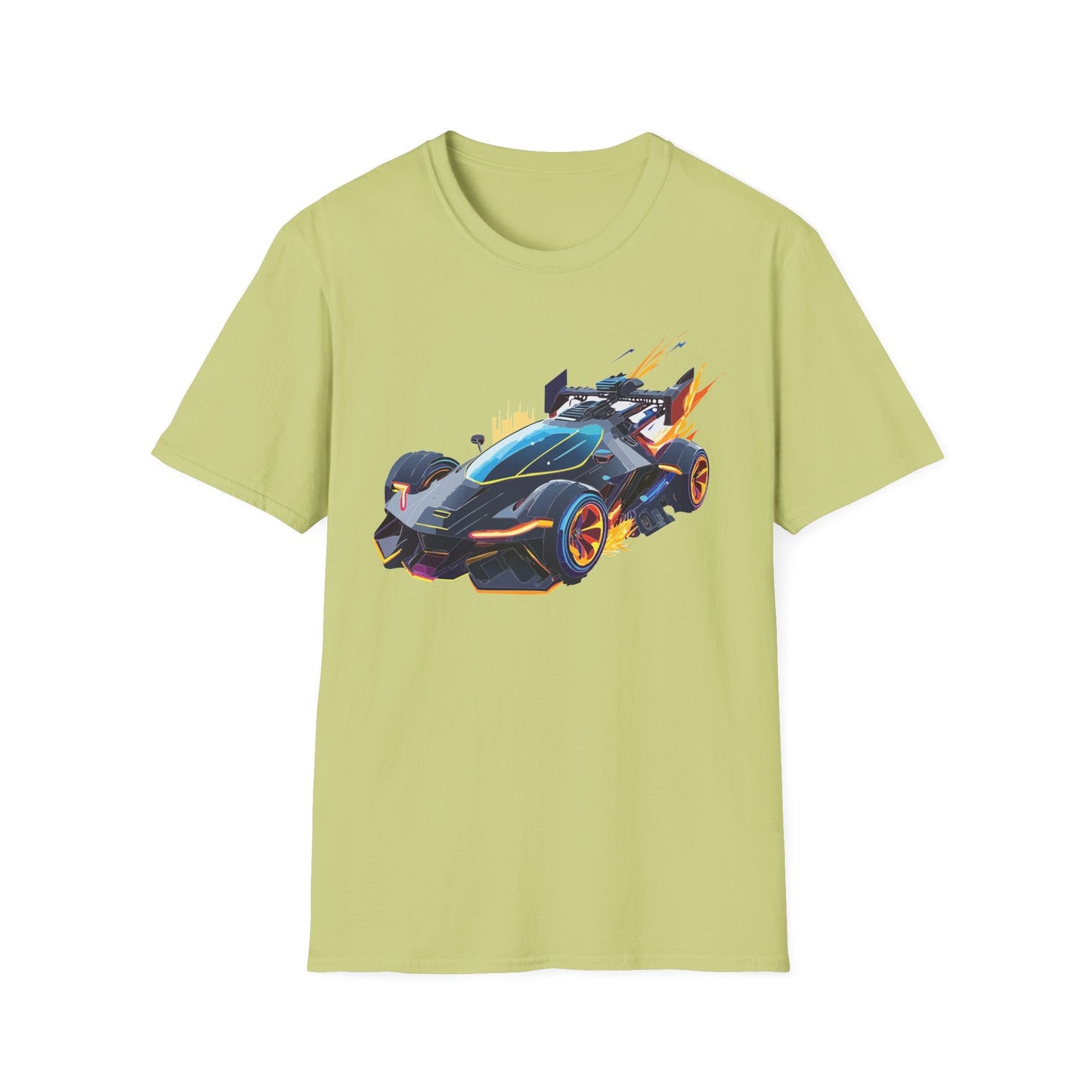 Unisex Car T Shirt With Cars Design Hot Wheels Graphic Tee Gildan Softstyle 64000