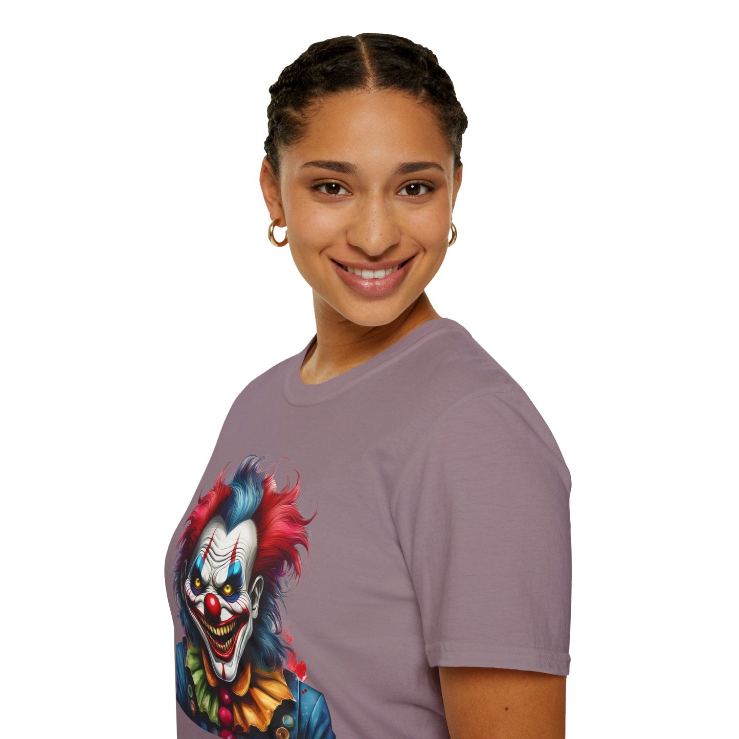 Unisex Clown Shirt Funny Man Tee Circus Theme Shirt Scary Man Shirt Softstyle Comfort