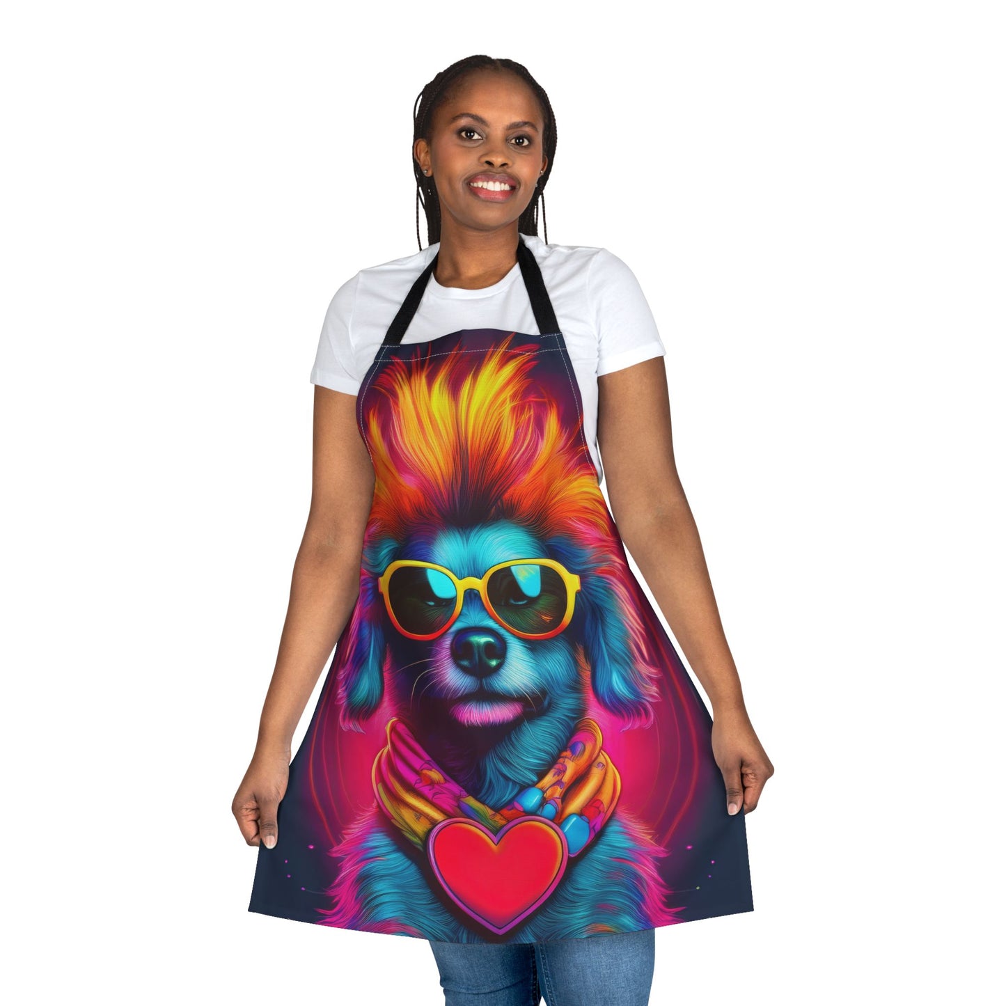 Dog 100% Polyester Stain-resistant 31.5 x 25.6 | Art Print Canvas Apron 3