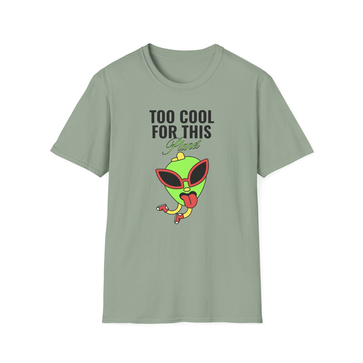 Funny UFO Aliens Graphic Tee Gildan Unisex 100 Cotton Tee Shirt - 19