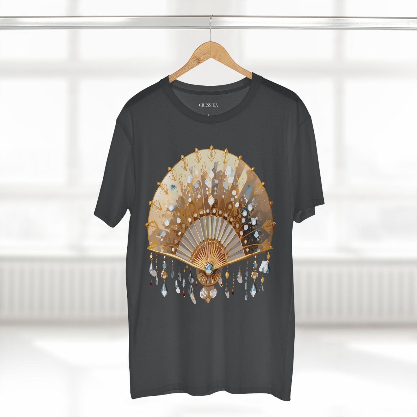 Antique Fan Graphic Design T-Shirt Unisex 100 Cotton Floral Carnival Artwork Tee 15