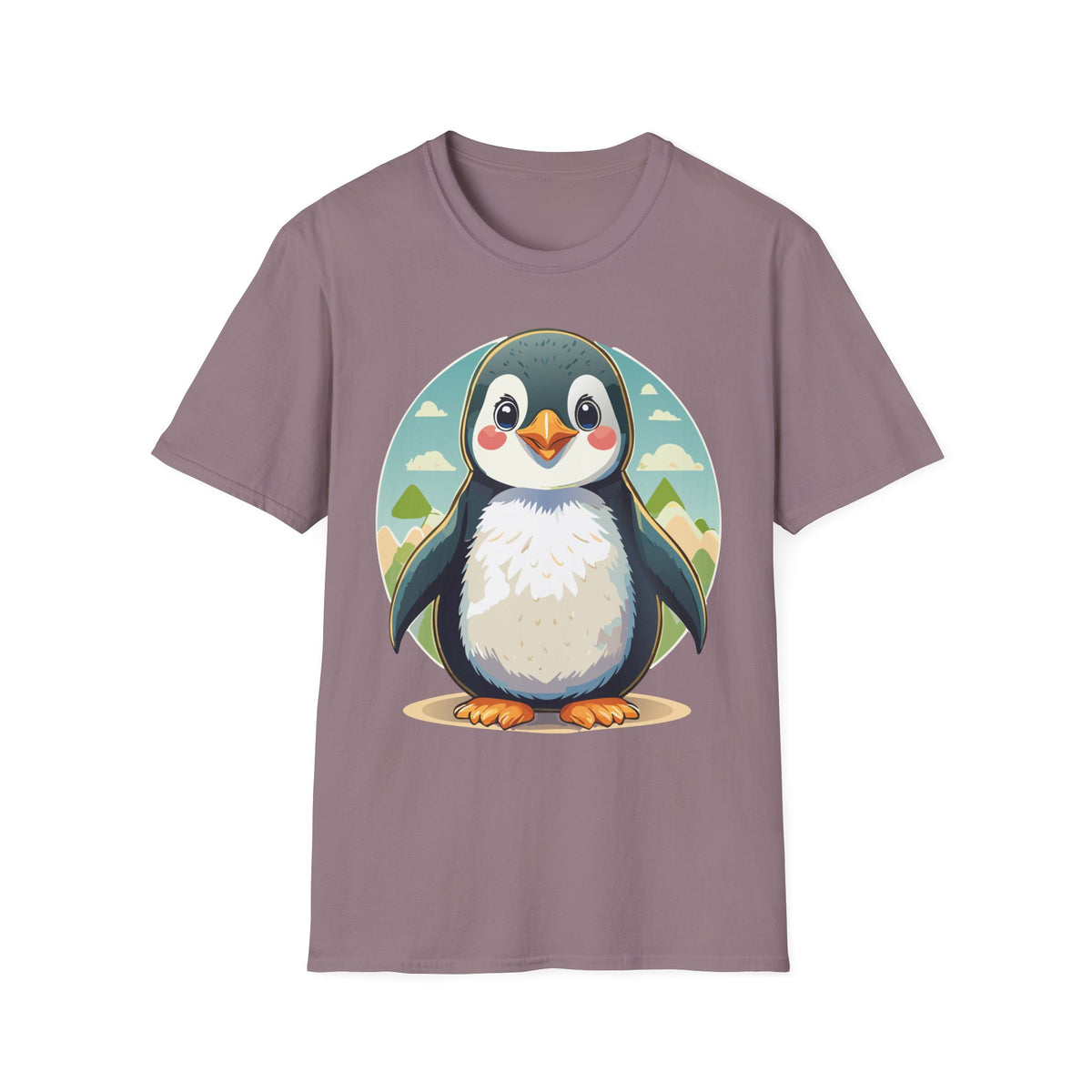 Cute Cartoon Penguin T-Shirt | Cute Penguin Illustration Tee, Winter Animal Shirt