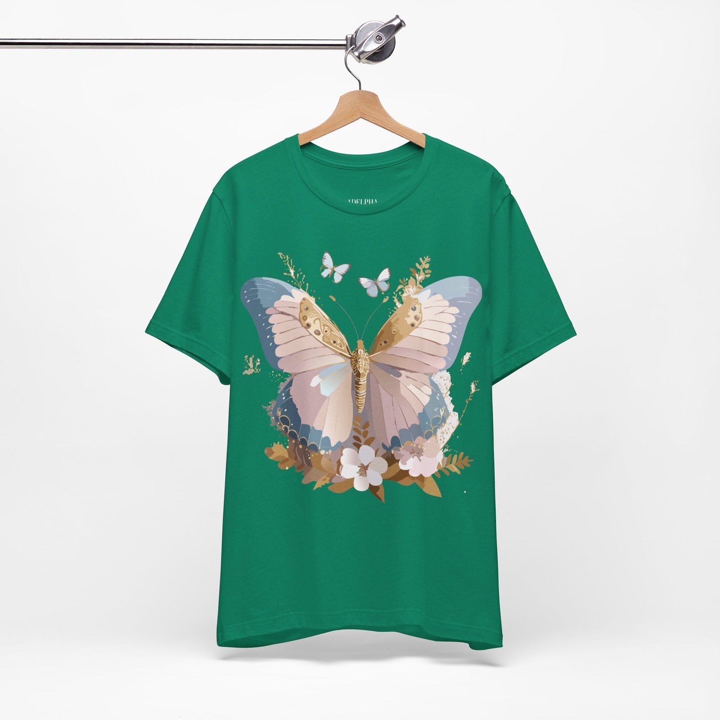 Butterfly Graphic Tee Unisex Short Sleeve Art Design By Adelpha