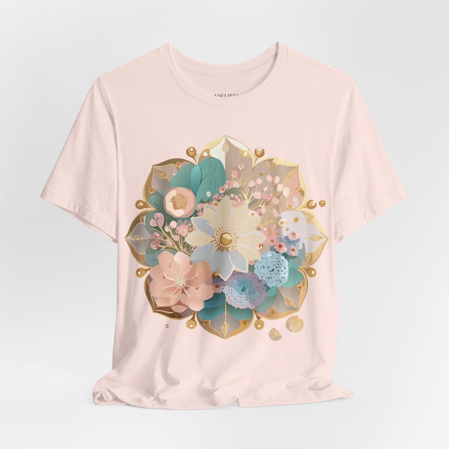 Mandala Shirt Graphic Tee Unisex Jersey Short Sleeve Adelpha Art Design Vintage Inspired Artwork