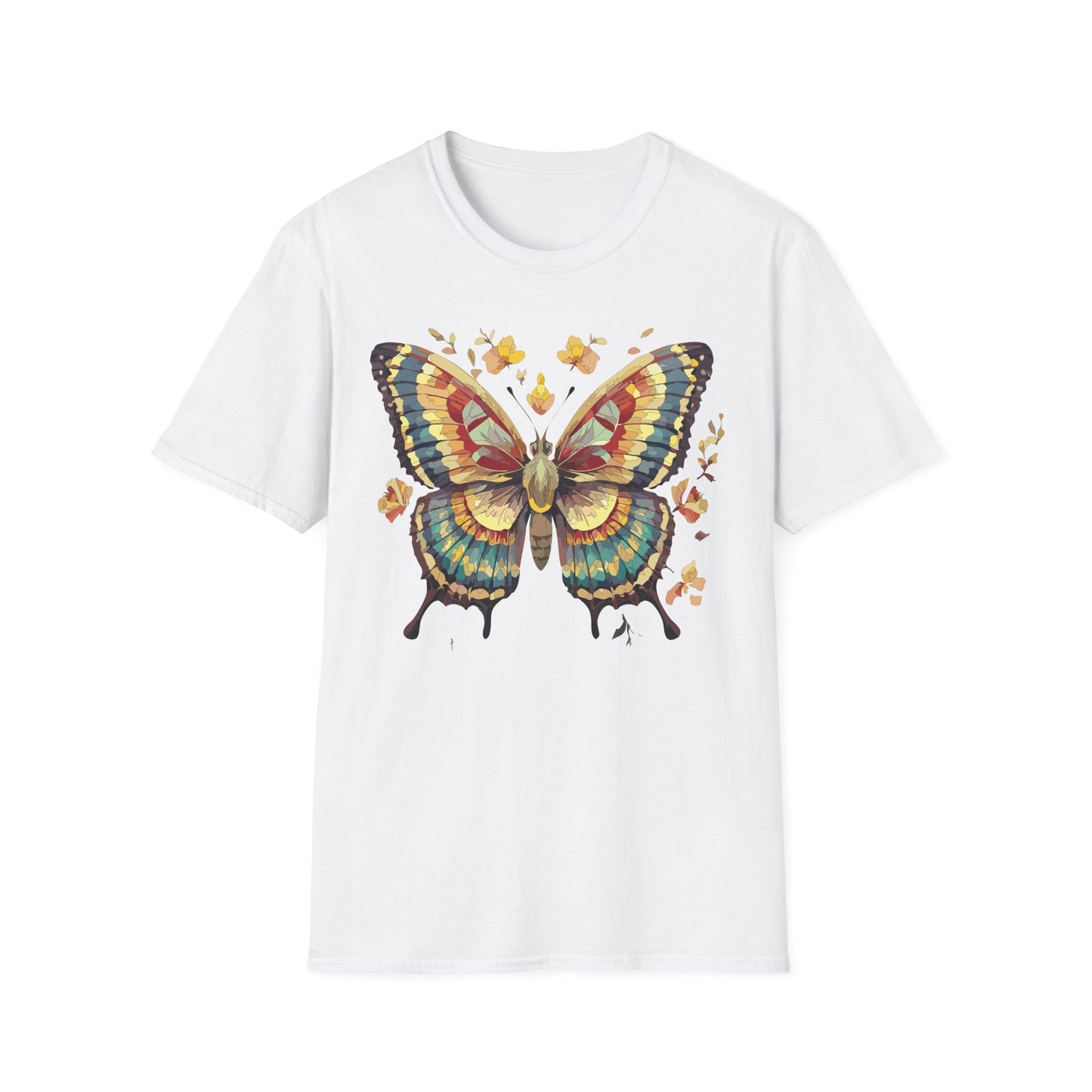 Butterfly Graphic T Shirt Unisex Gildan Softstyle 64000 Monarch Design Lightweight Everyday Wear
