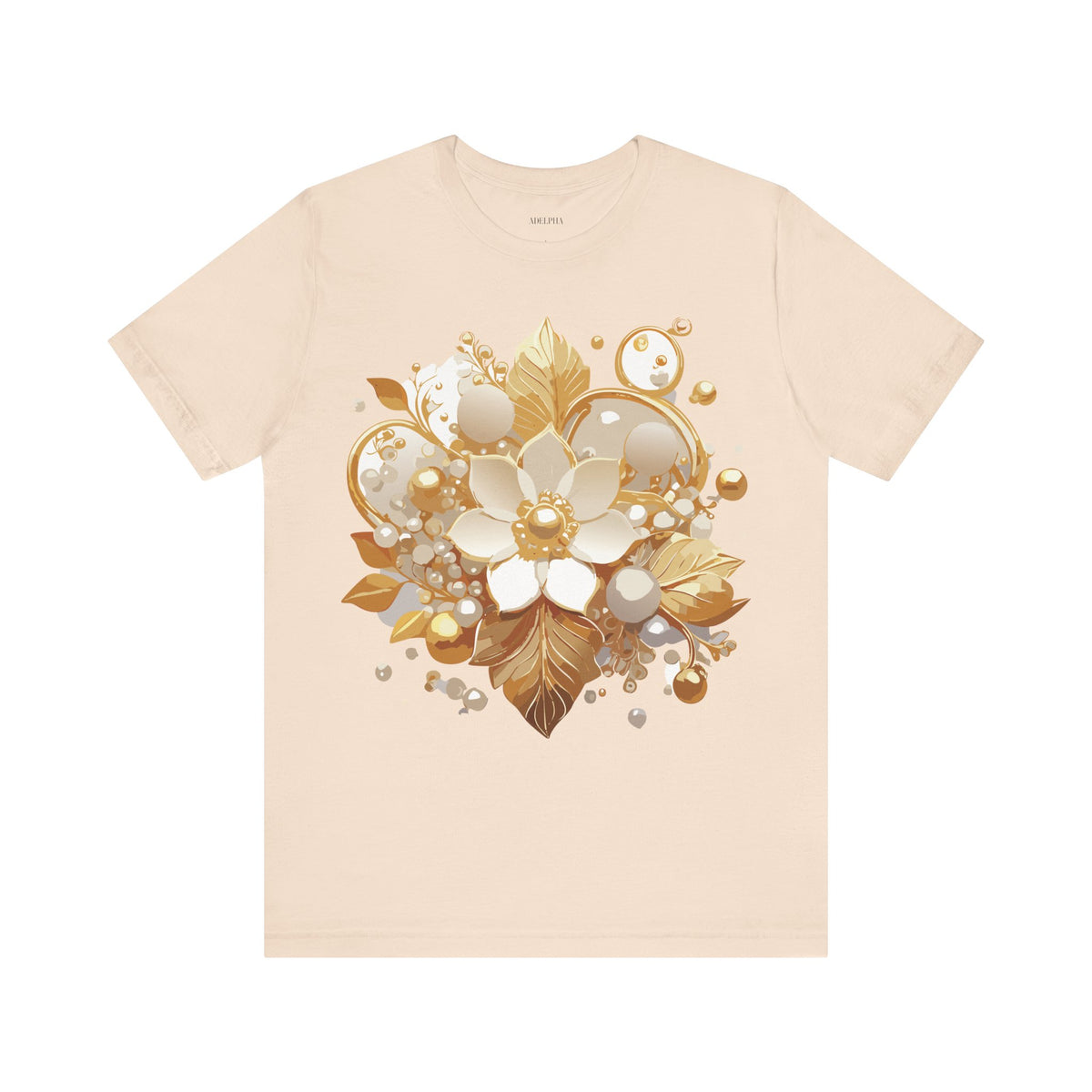 Jewelry Graphic Unisex Cotton Bella+Canvas Tee with Gemstones Art Design m22