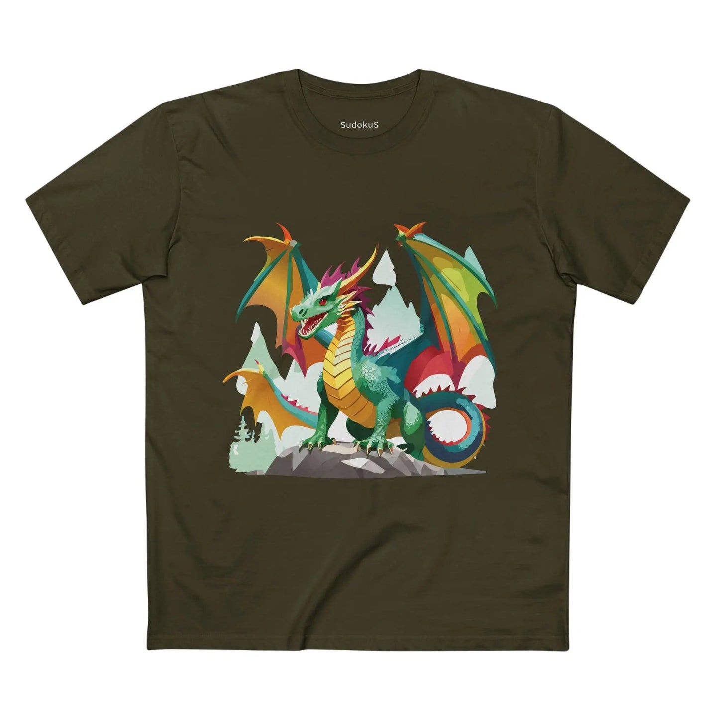 Dragon Graphic Unisex 100 Cotton Staple Tee 27