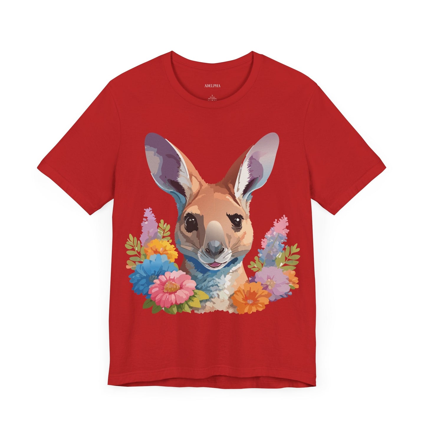 Kangaroo Graphic Unisex 100 Cotton Vintage Animal Artwork Tee 4