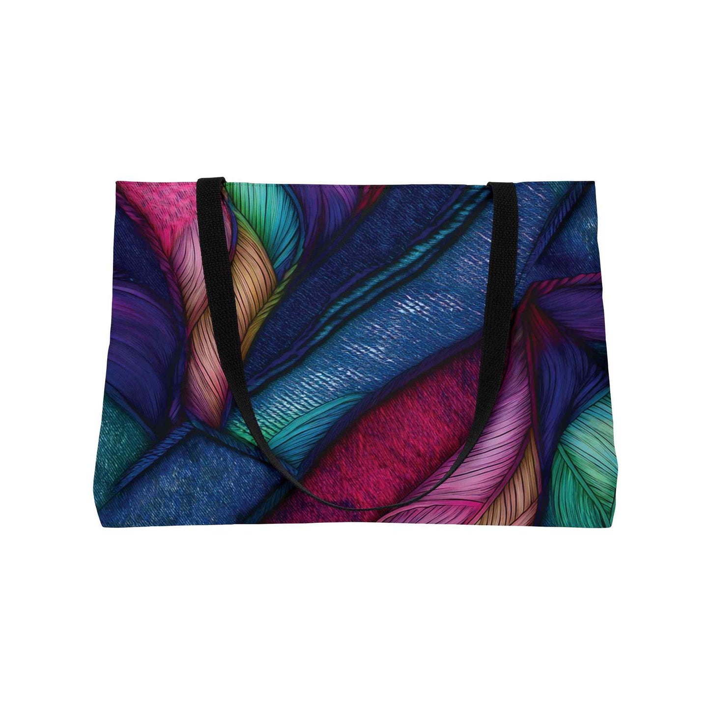 Denim Color Imitation Print Unisex  Weekender Bag  Spun Polyester 24x13 Canvas Bag 11