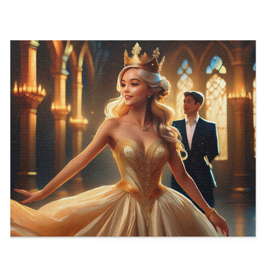Prince and Princess Puzzle 500-Chipboard Pieces in Box | Kids Puzzles Size: 16" x 20",  Ages 9+ and Family pn38