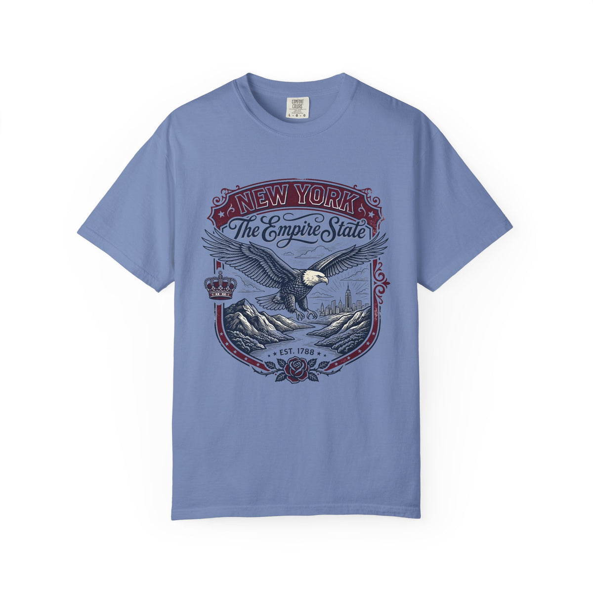 New York State Vintage Travel Tourist Graphic Tee Unisex 100 Cotton Comfort Colors T-Shirt