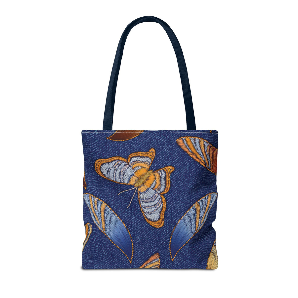 Denim Fabric Imitation Print Unisex Canvas Bag Poly Spun 3 Sizes Tote Bag 173