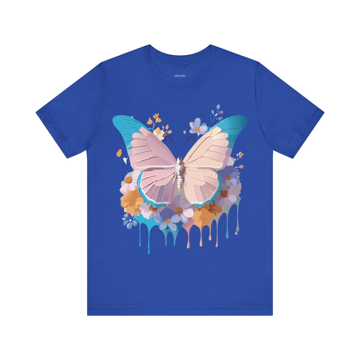 Butterfly Graphic Unisex Cotton Bella+Canvas Tee with Art Design n52
