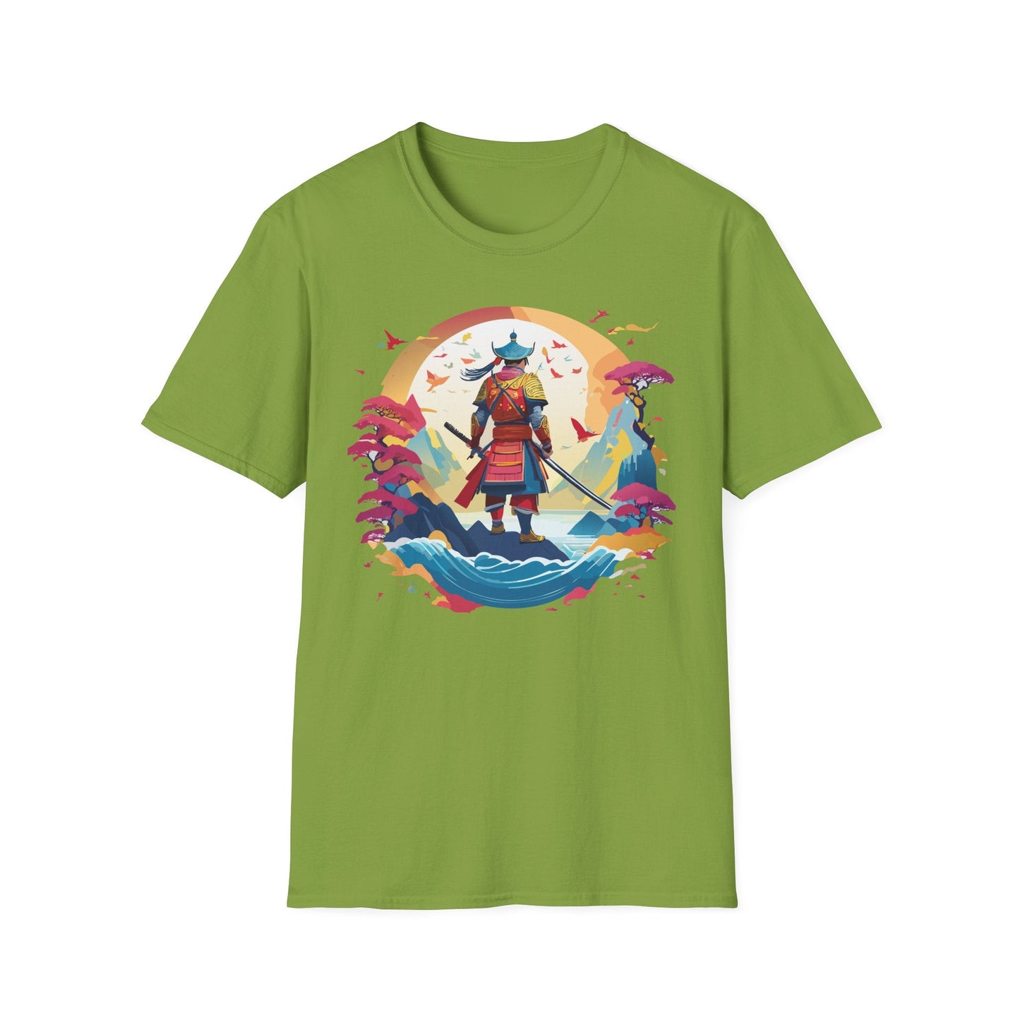 Samurai Shirt Unisex Tee Made With 100 Percent Ring Spun Cotton Soft Durable Comfort Gildan 64000