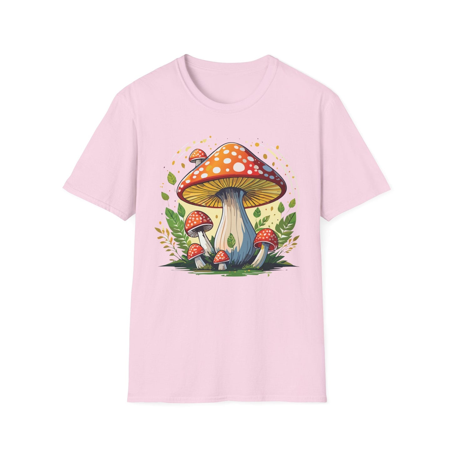 Mashroom Tee Shirt Unisex Funny Mashroom Design Softstyle 64000 Ring Spun Cotton Tee