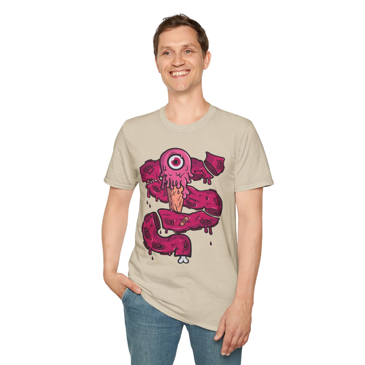 Cartoon T Shirt Animation Tee Funny Graphic Tee Unisex Gildan Softstyle Cotton 64000