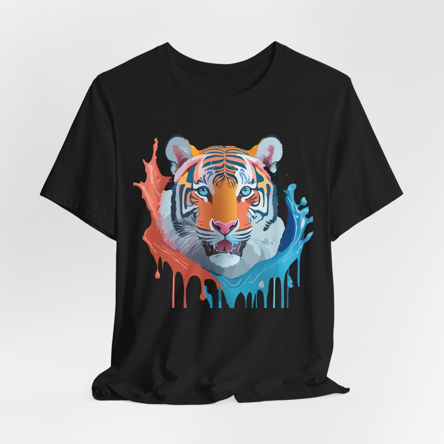 Unisex Tiger Tee, Animal Shirt, Tee Shirt with Tiger, Art T-Shirt, Animal Tees, Big Cat Shirt, Art Design T-Shirt 5
