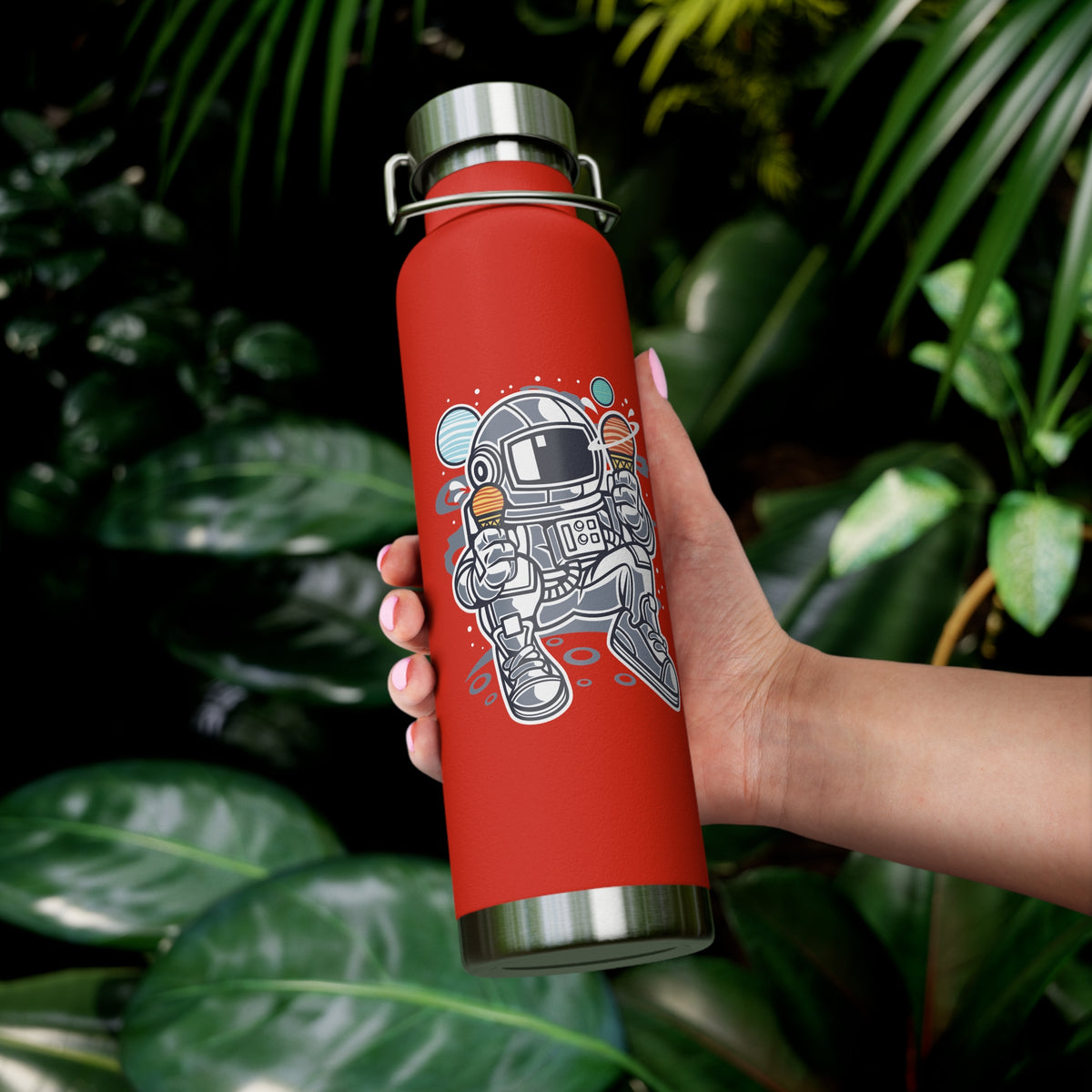 22oz Copper Insulated Water Bottle with Cartoon Design - CV5