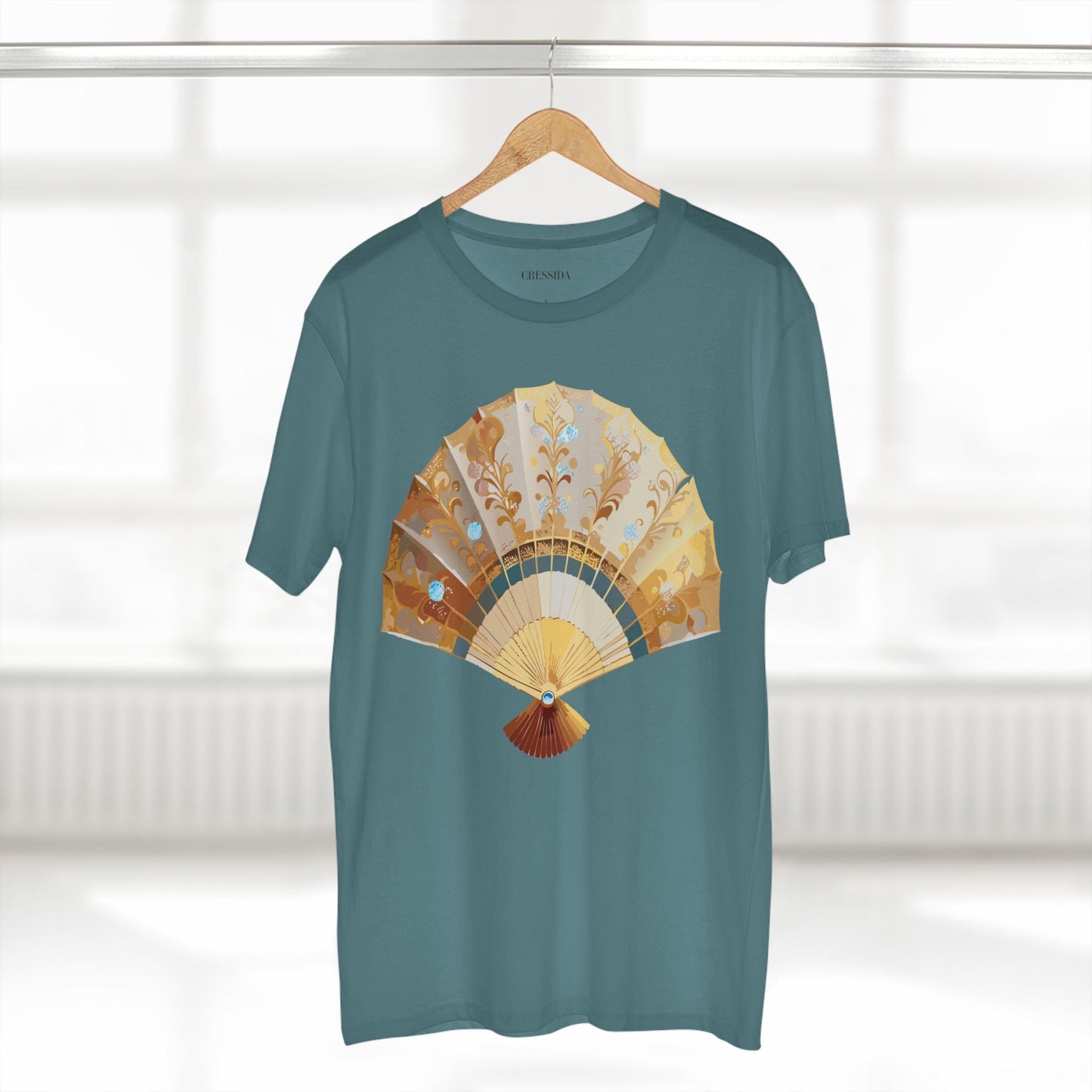 Antique Fan Graphic Design T-Shirt Unisex 100 Cotton Floral Carnival Artwork Tee 21