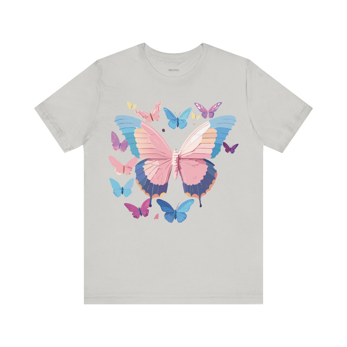 Butterfly Graphic Unisex Cotton Bella+Canvas Tee with Art Design n19