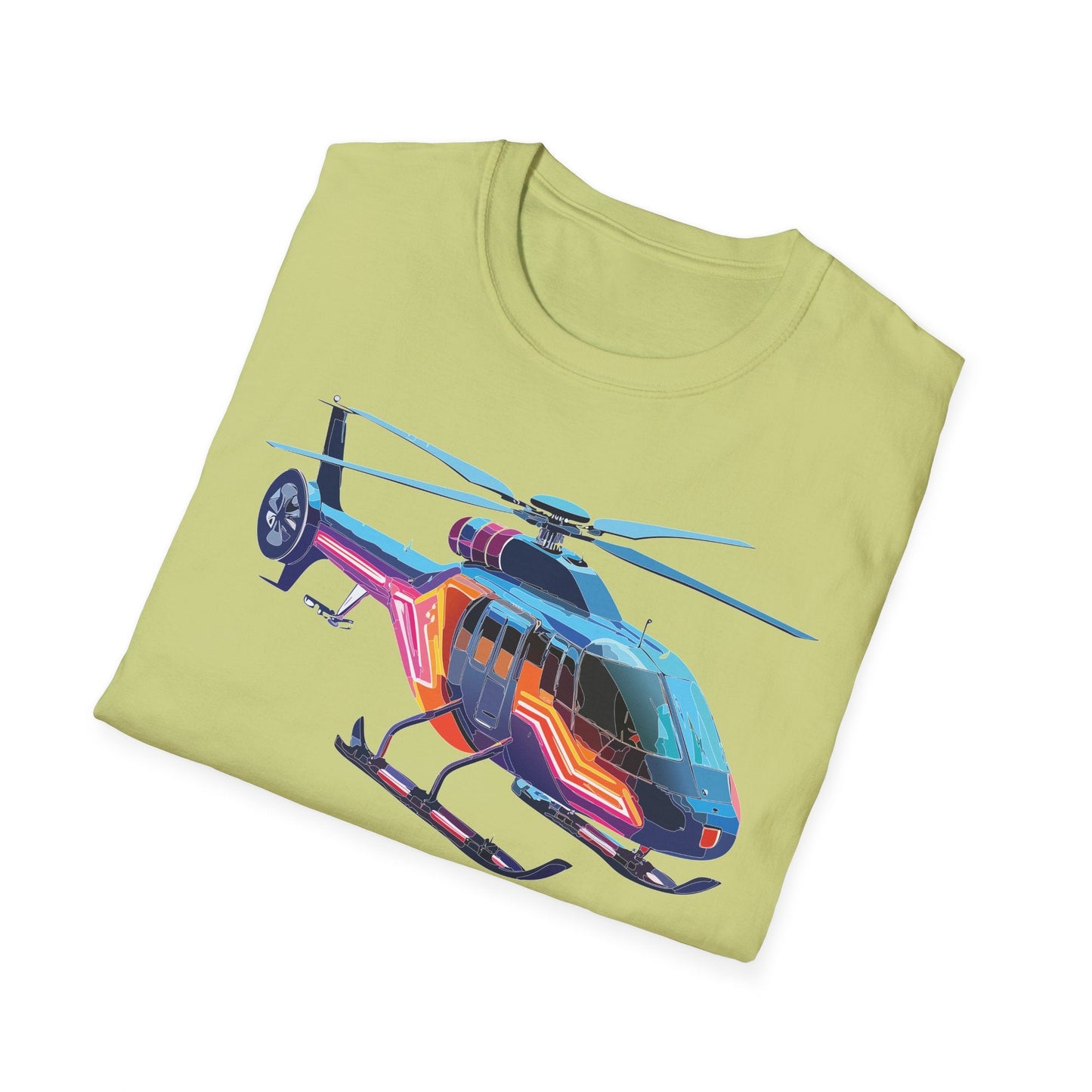 Chopper Helicopter Graphic Unisex Cotton Softstyle Short Sleeve Tee 10
