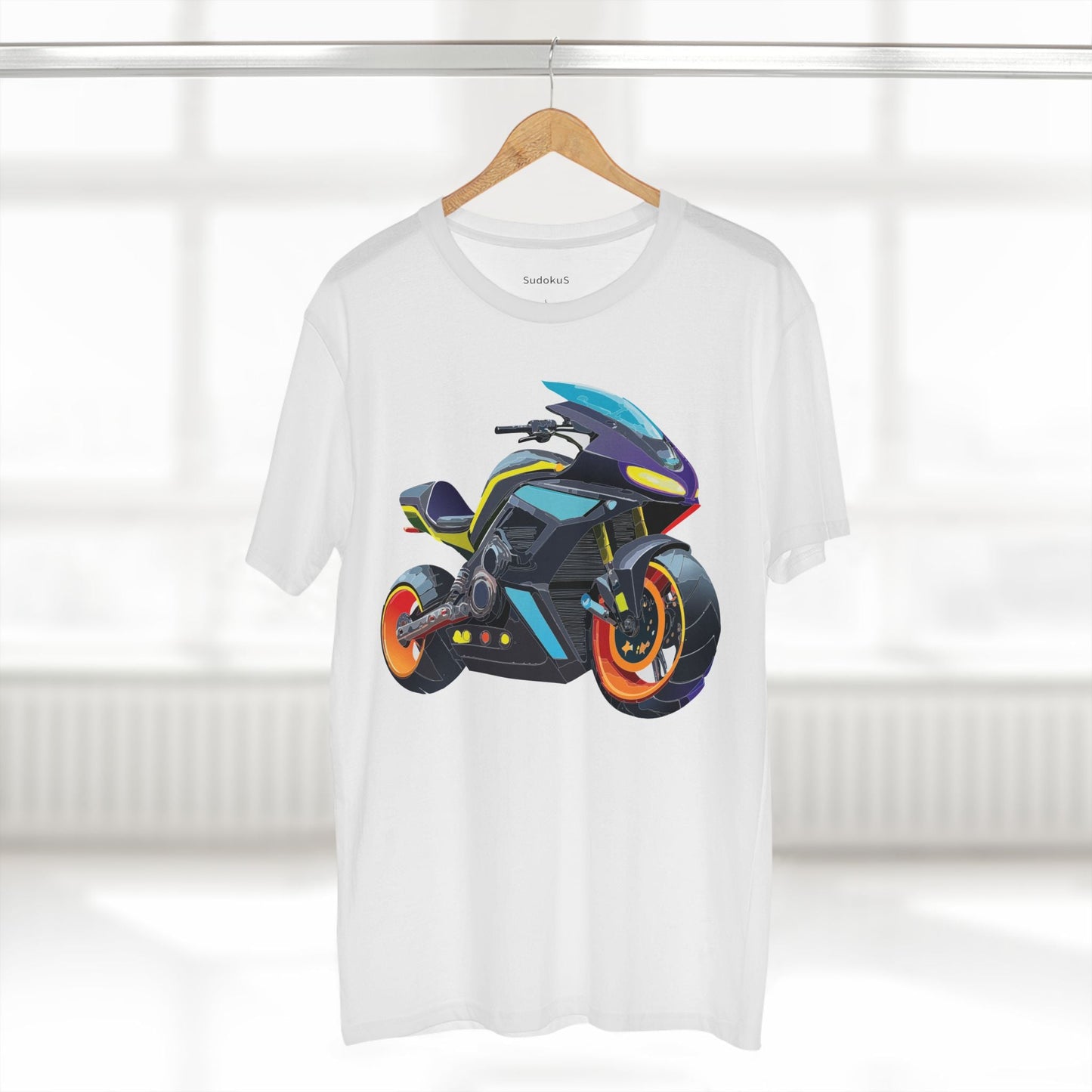 Moto Bike Graphic Unisex 100 Cotton Staple Tee 27