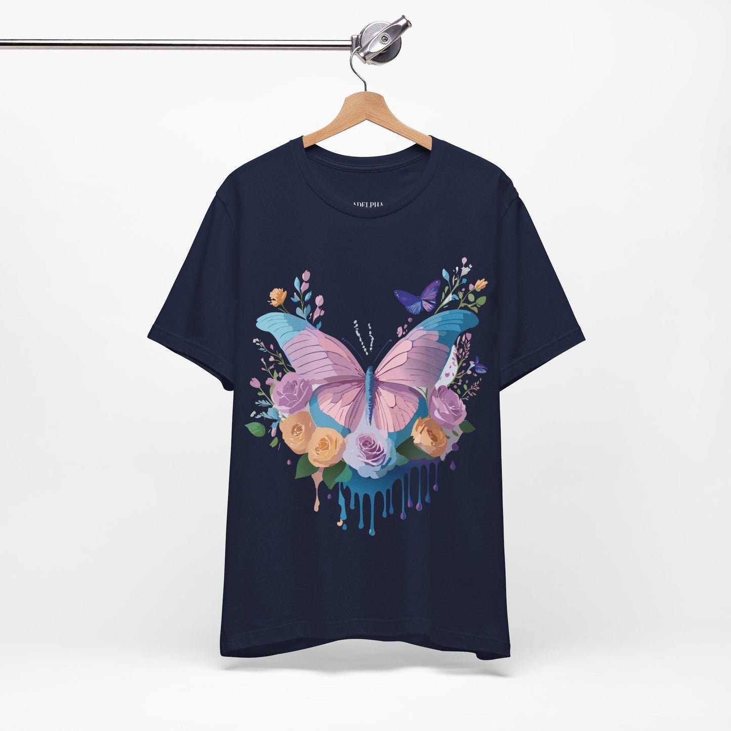 Adelpha Unisex Graphic Tee With Vintage Inspired Artwork Short Sleeve
