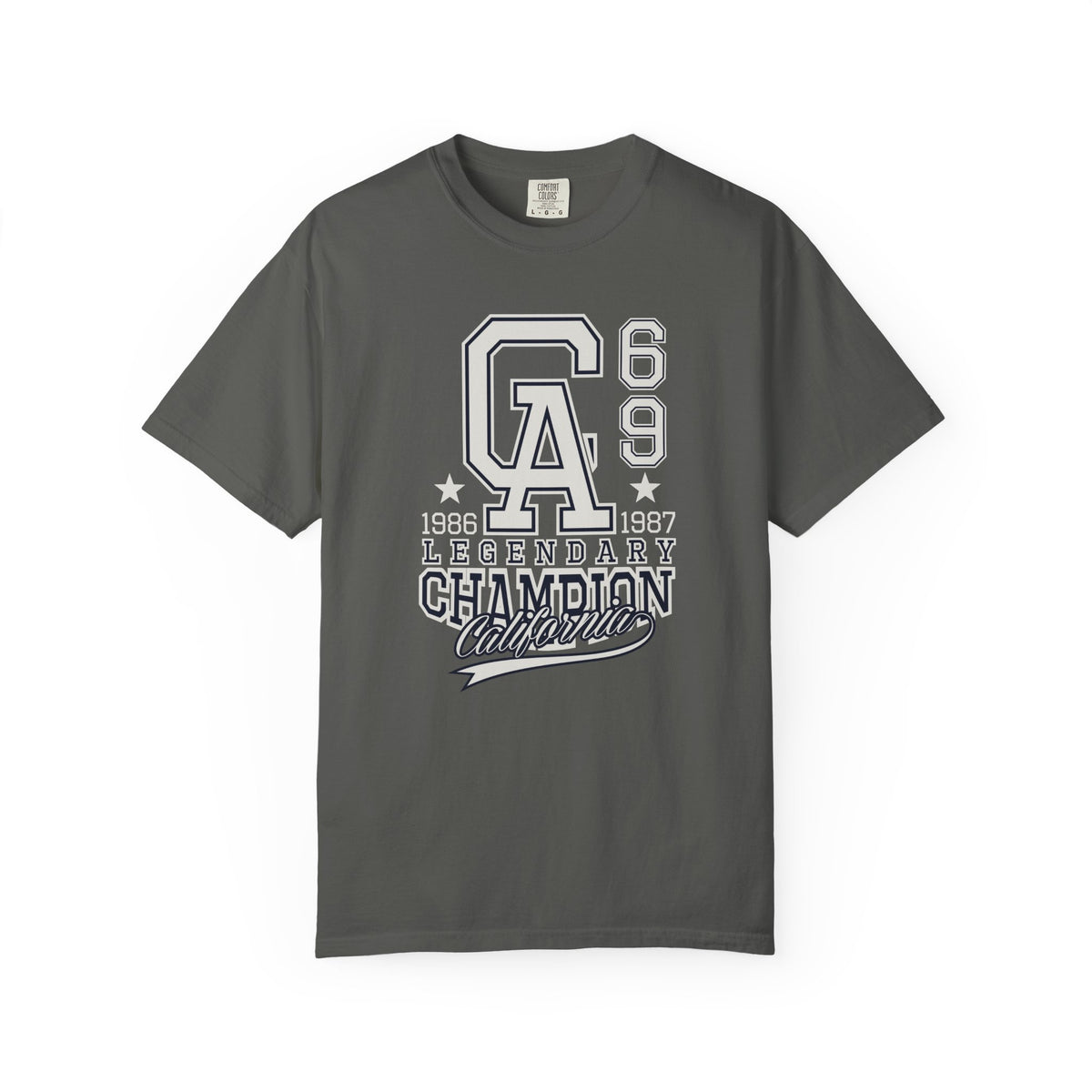 69 Champion California College Unisex Comfort Colors Garment-Dyed Heavyweight 100 Cotton Art Design T-Shirt w18