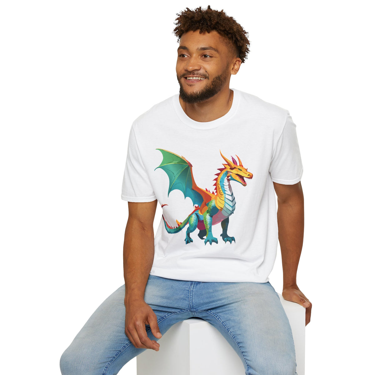 Dragon Graphic Tee Gildan Unisex 100 Cotton Tee Shirt with Animals m17