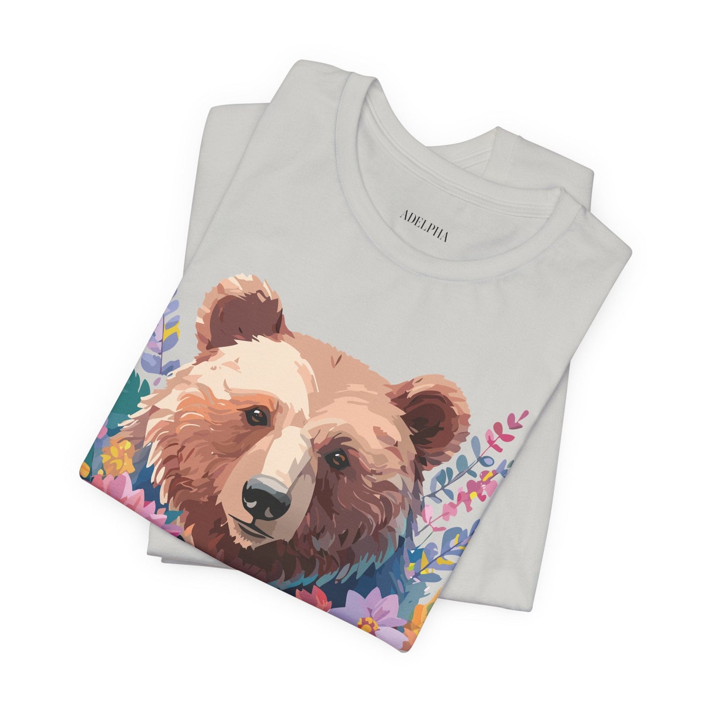 Bear Graphic Unisex 100 Cotton Short Sleeve Art Design Vintage T-Shirt 5