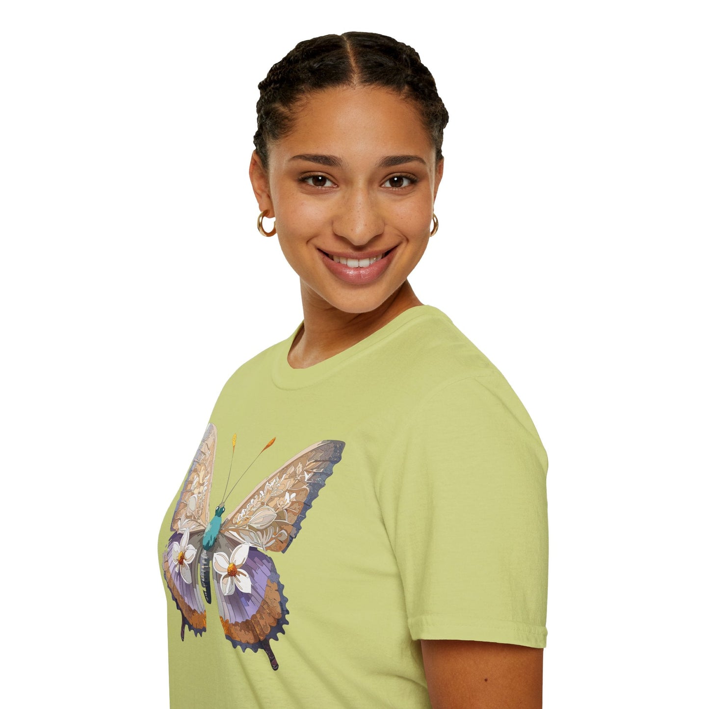 Butterfly Shirt Unisex T Shirt With Monarch Design Softstyle Gildan 64000 100 Percent Cotton Tee