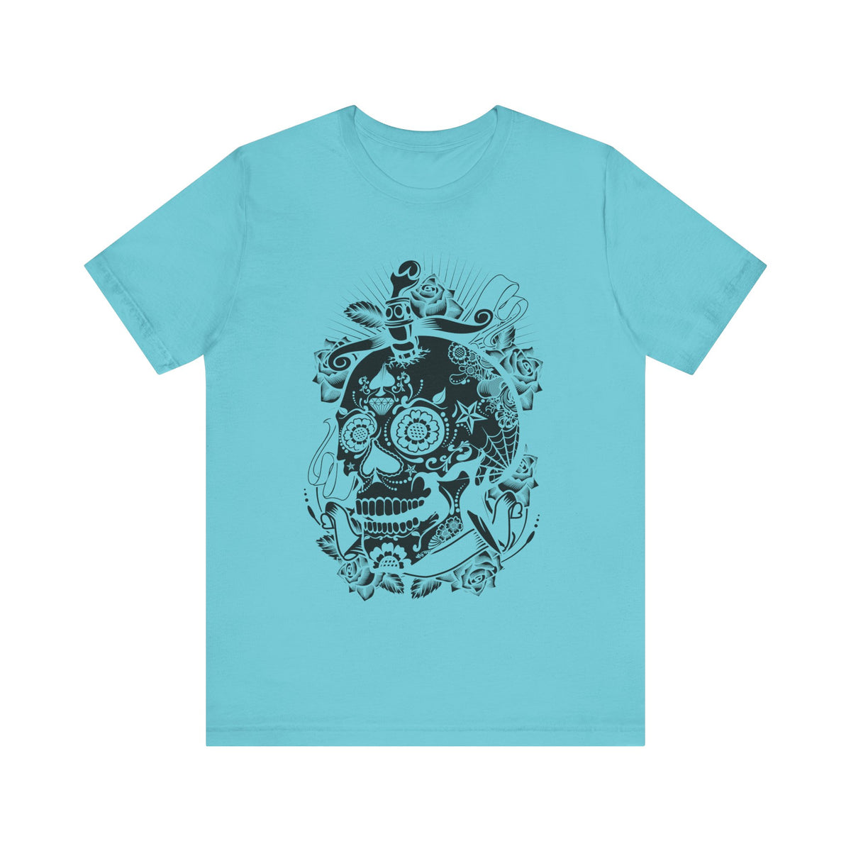 Camiseta unisex de algodón con calavera