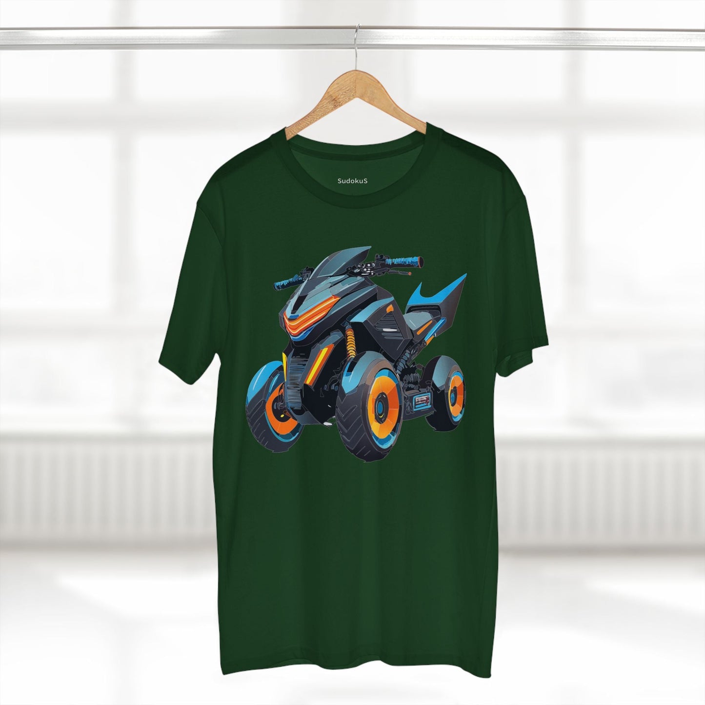 Moto Bike Graphic Unisex 100 Cotton Staple Tee 15