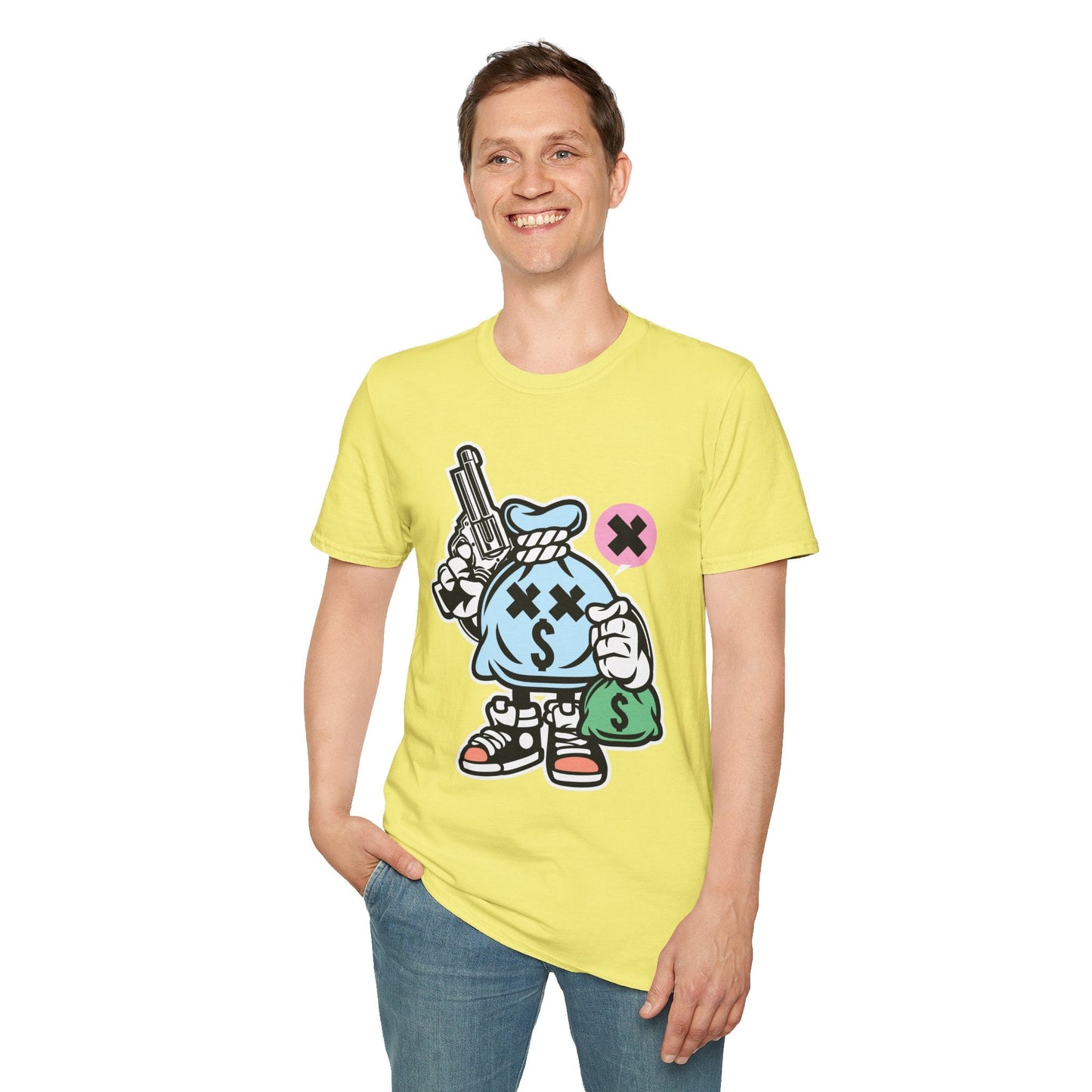 Cartoon T Shirt Animation T Shirt Funny Tee Unisex Gildan Softstyle 64000 100 Percent Cotton