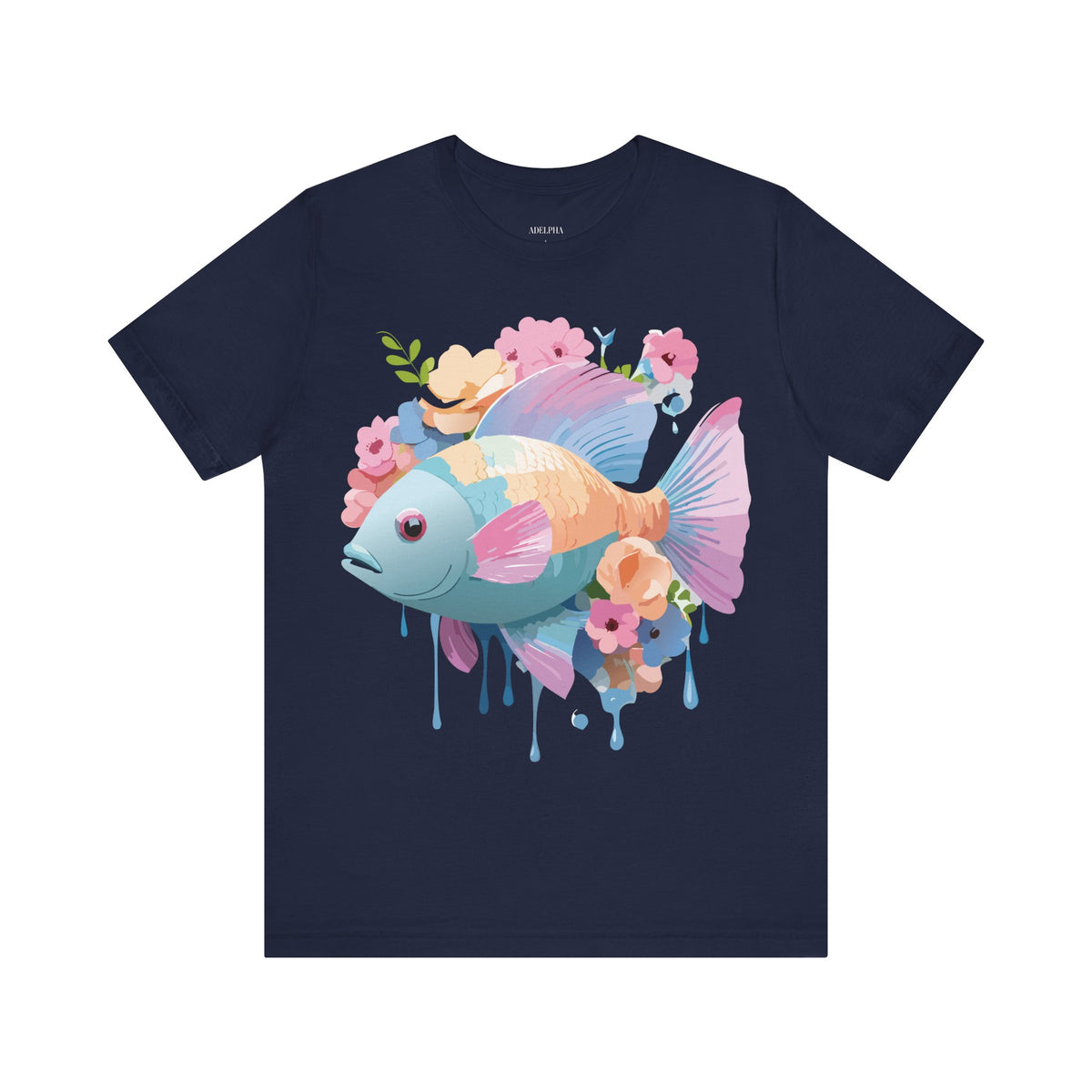 Fish Graphic Design Tee Bella+Canvas Unisex 100 Cotton Tee Shirt a108